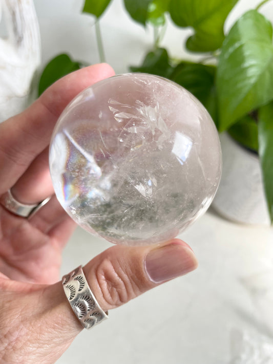 Clear Quartz Sphere includes holder