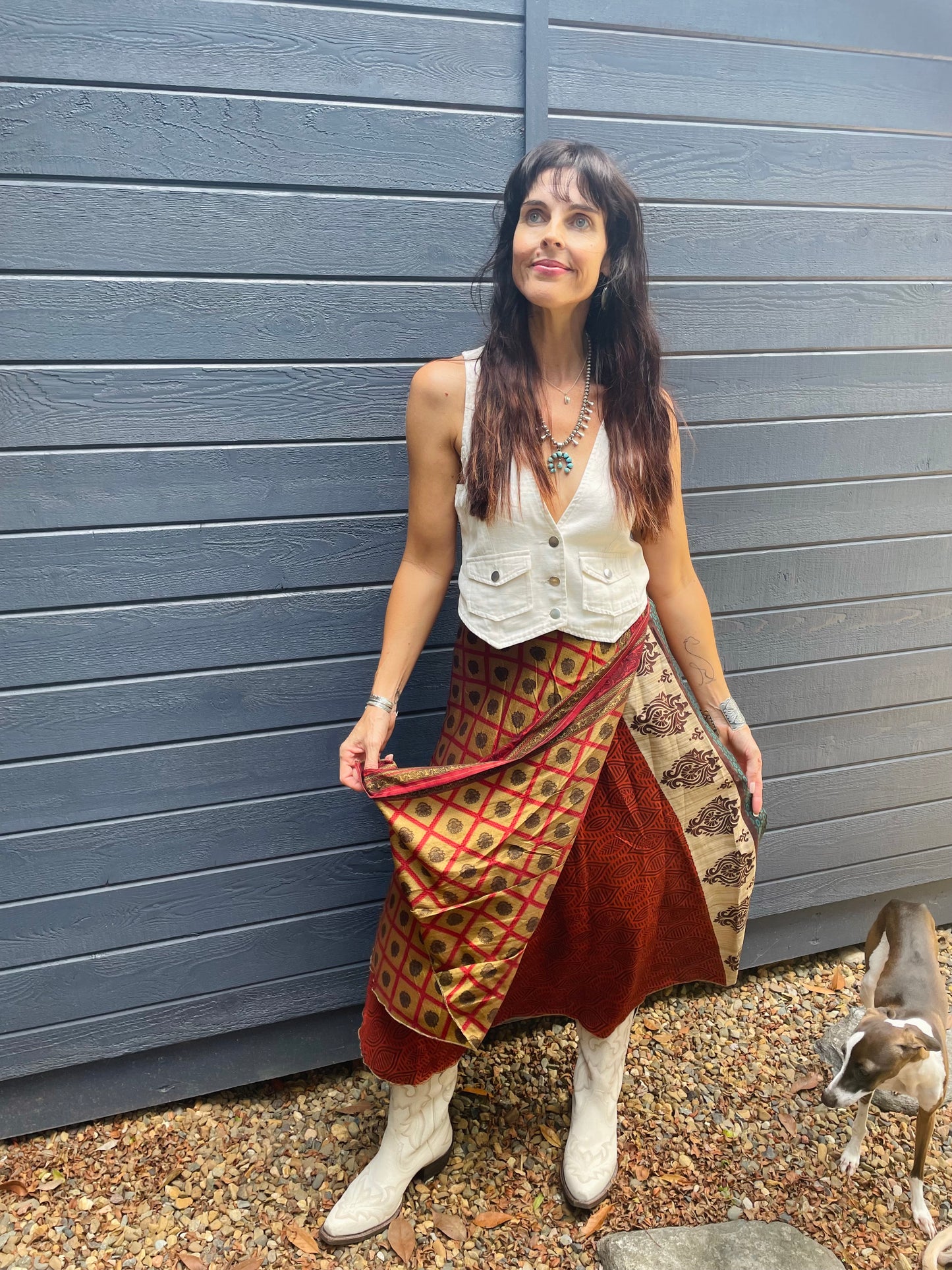 Upcycled Sari Skirt 11