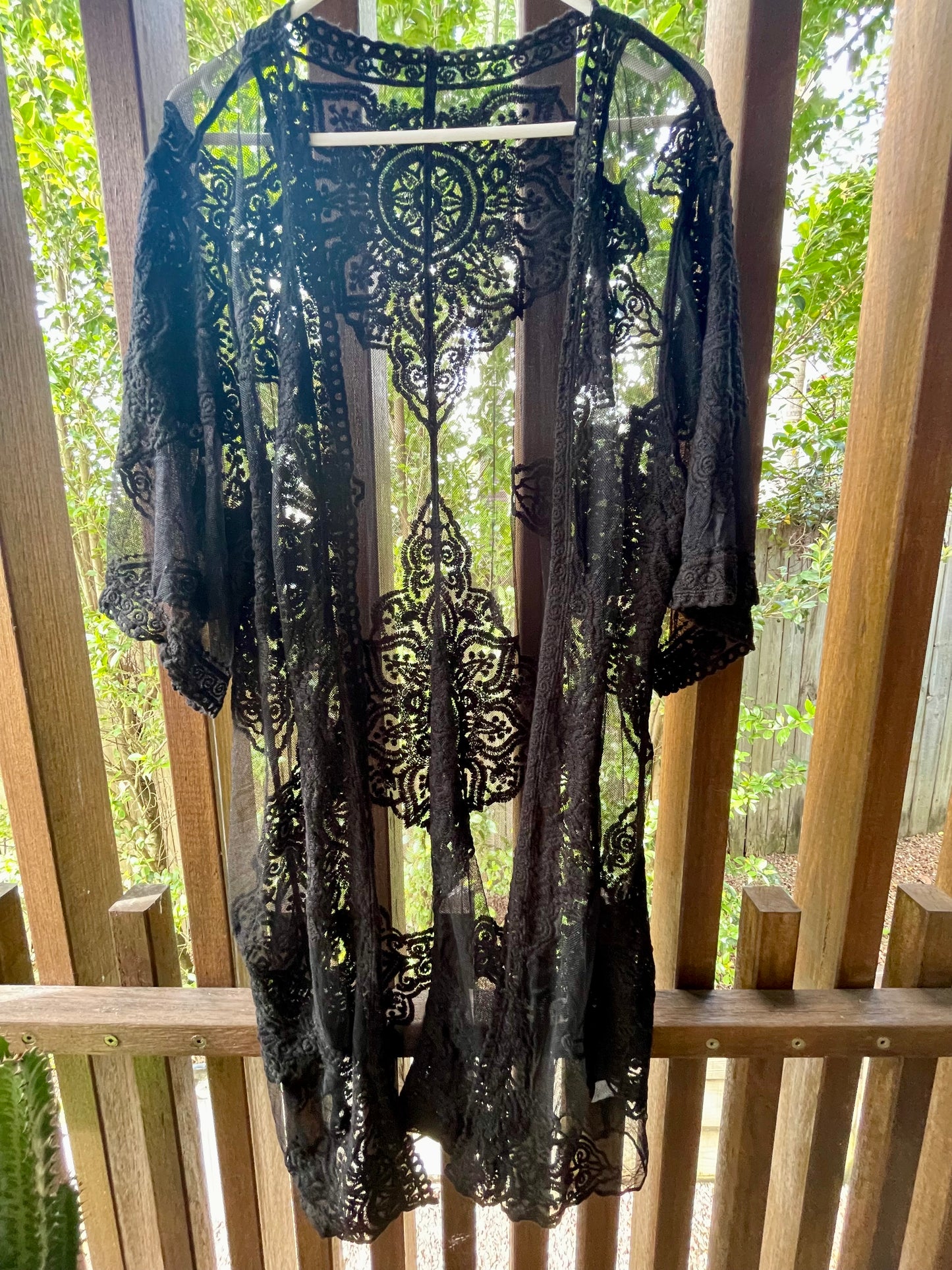 Black Lace Duster ~ one size 6-16