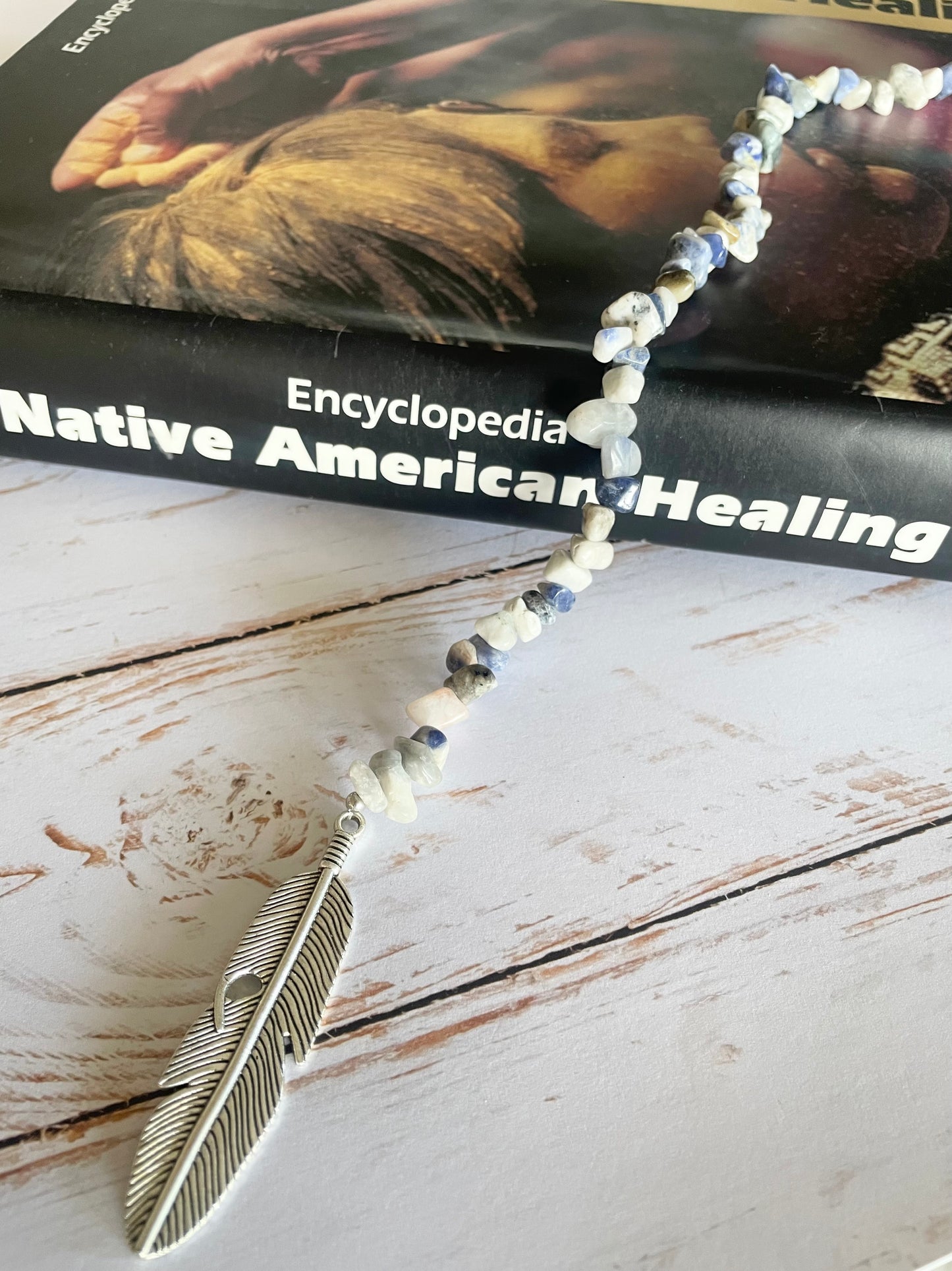 Feather Blessing ~ Blue Quartz