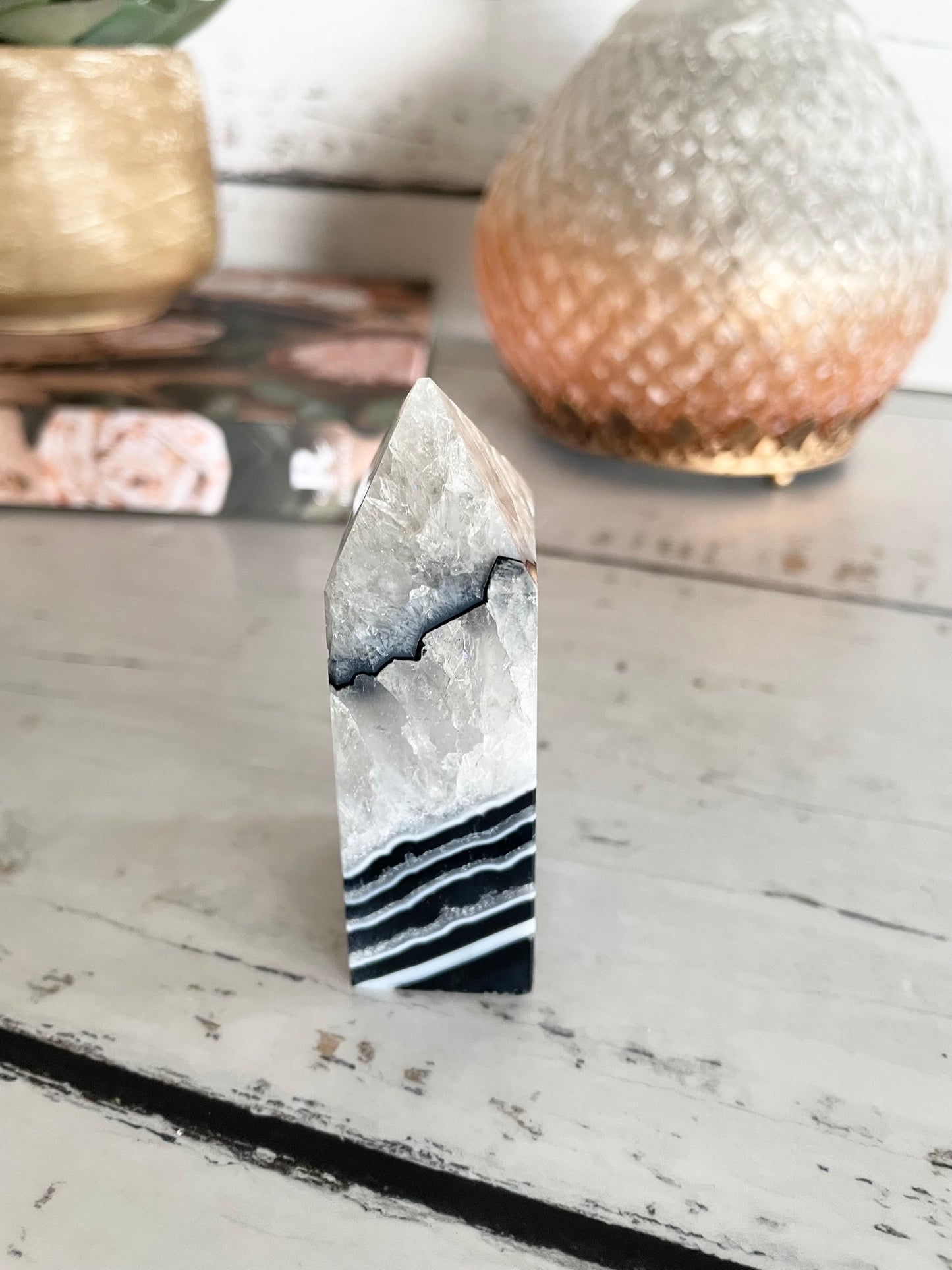 Black Agate Obelisk