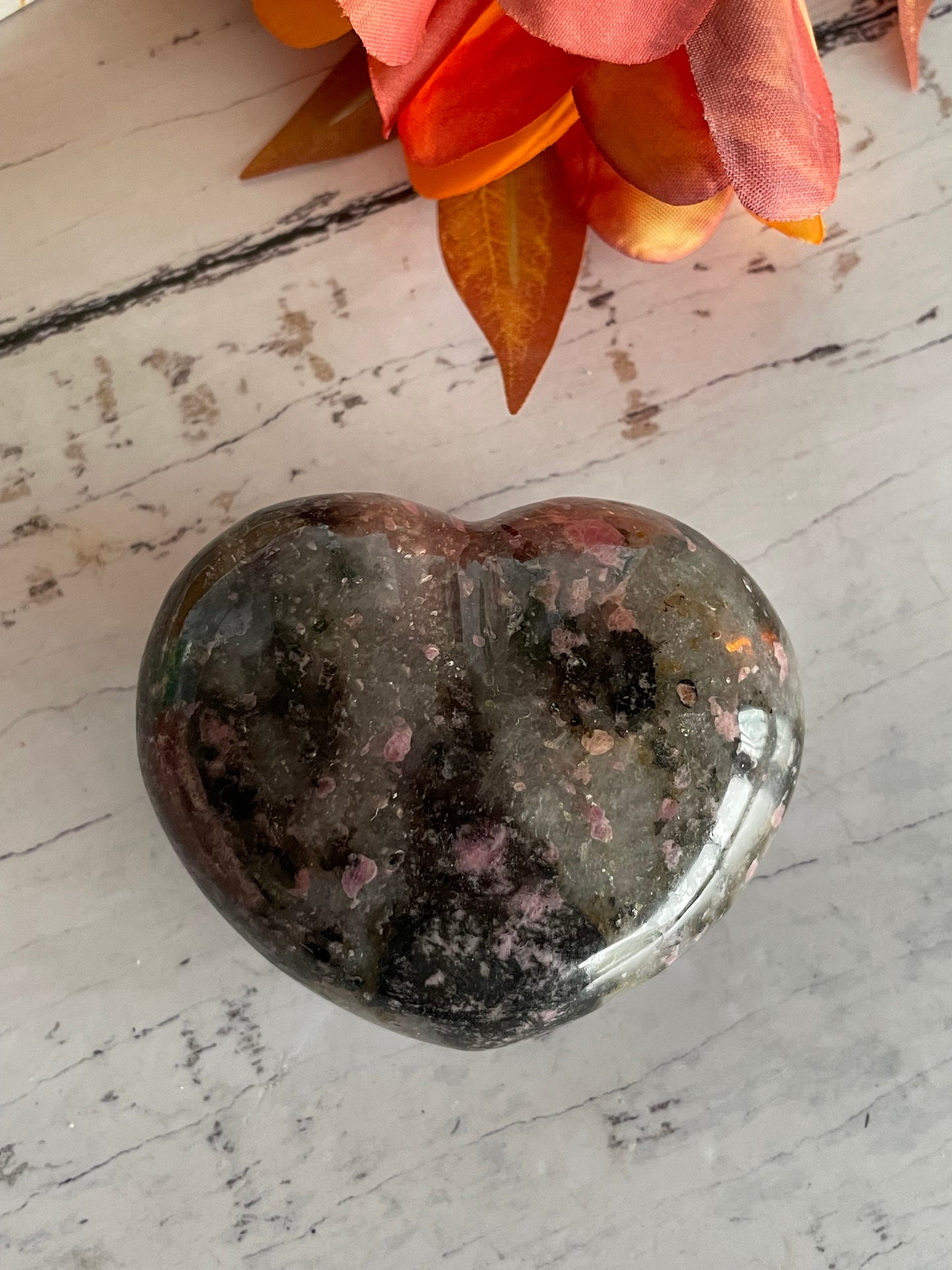 Rhodonite Heart