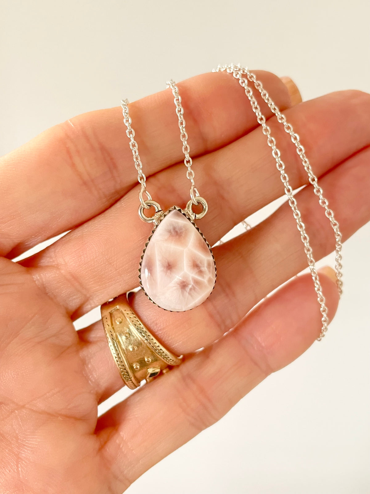 Pink Natrolite Necklace