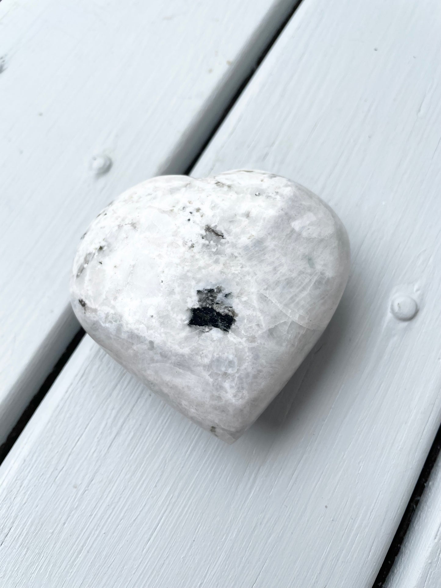 Rainbow Moonstone Heart