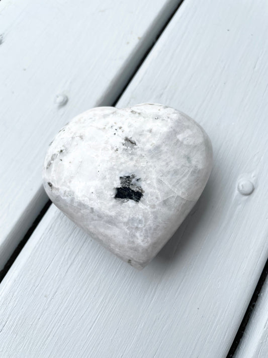 Rainbow Moonstone Heart