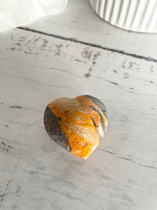 Bumble Bee Jasper Heart