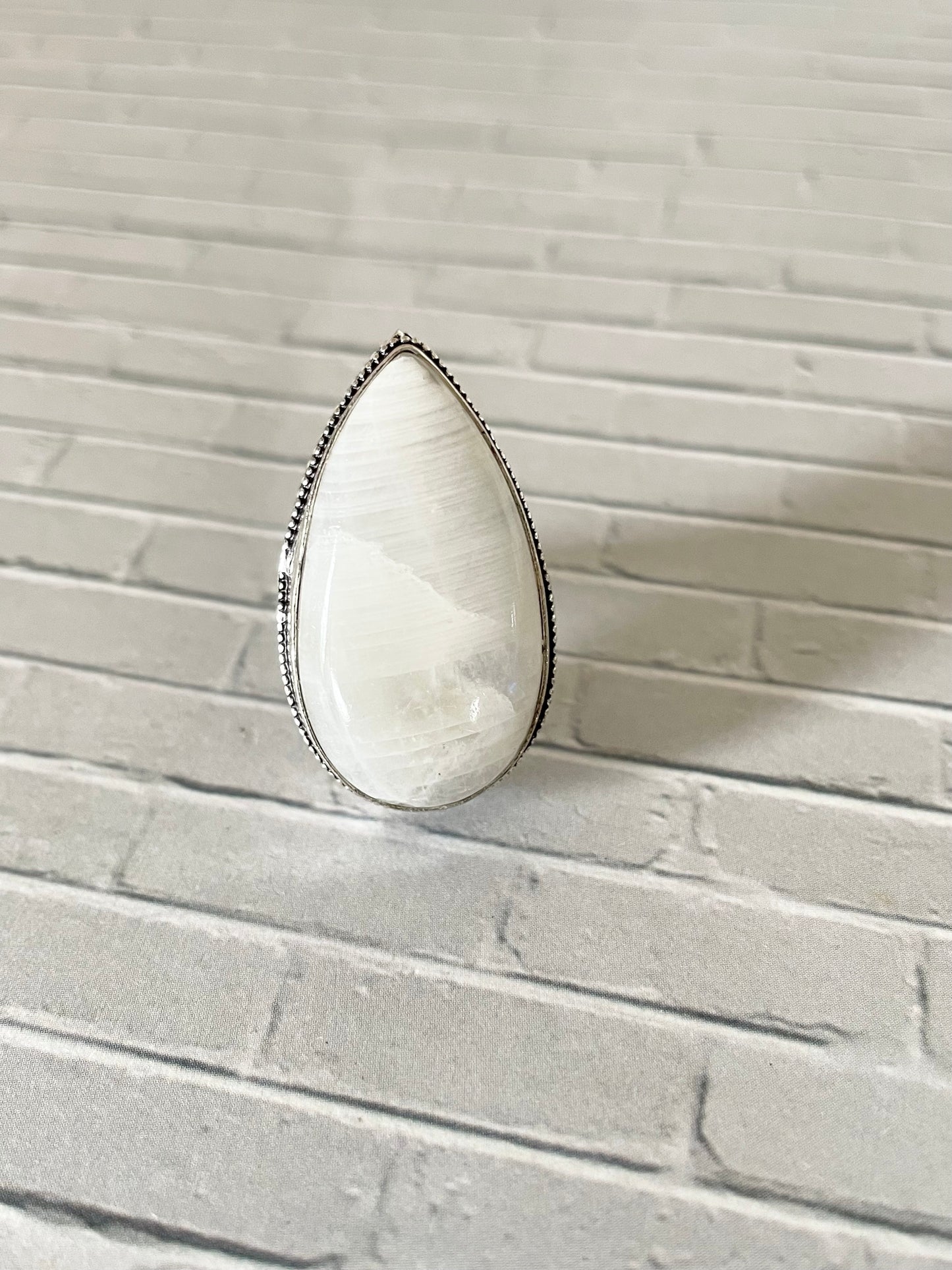 Rainbow Moonstone Ring  ~ size 6.5