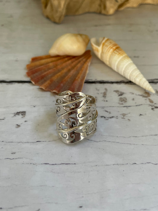 Bohemian Style ~ Silver Adjustable Ring