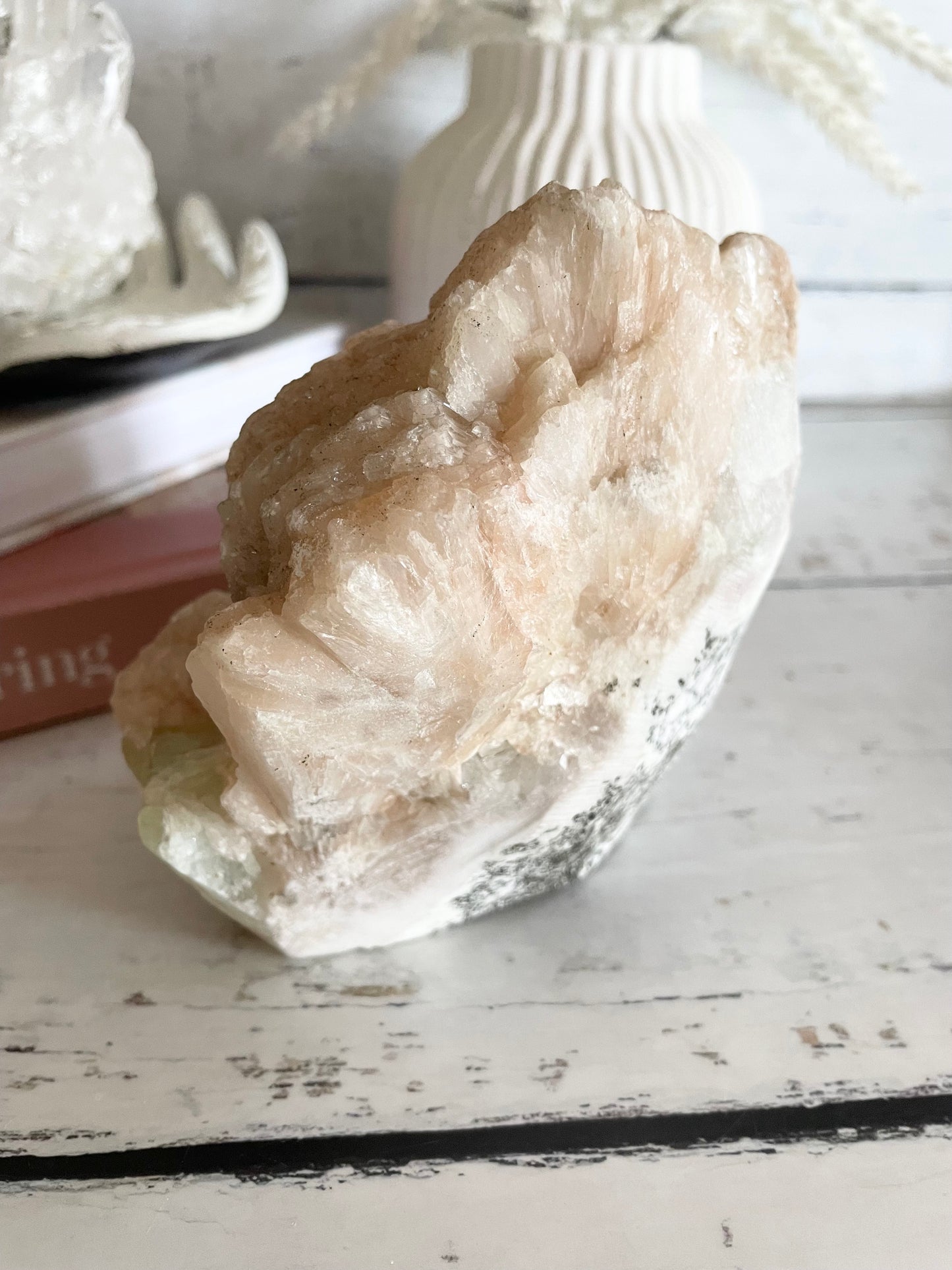 Green Apopyhllite Stilbite Cluster