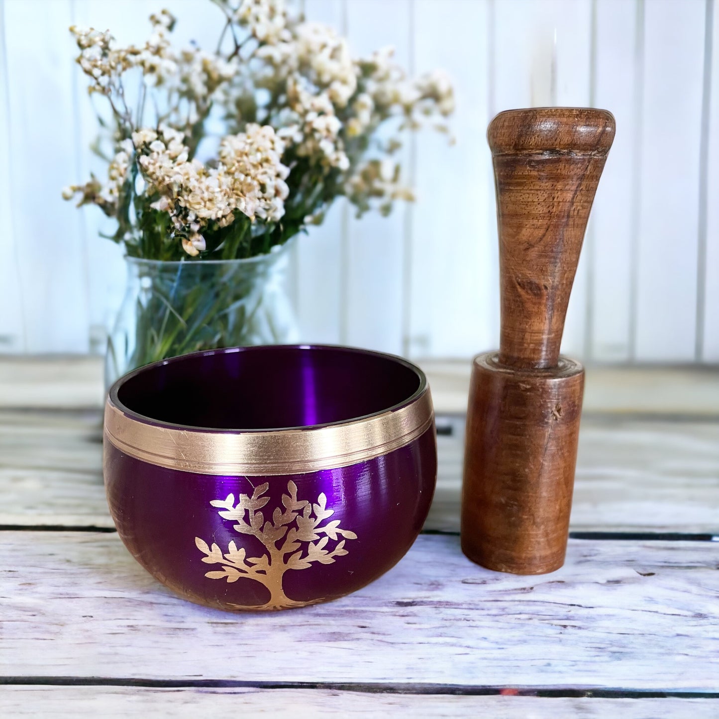 Singing Bowl ~ Purple Tree of Life