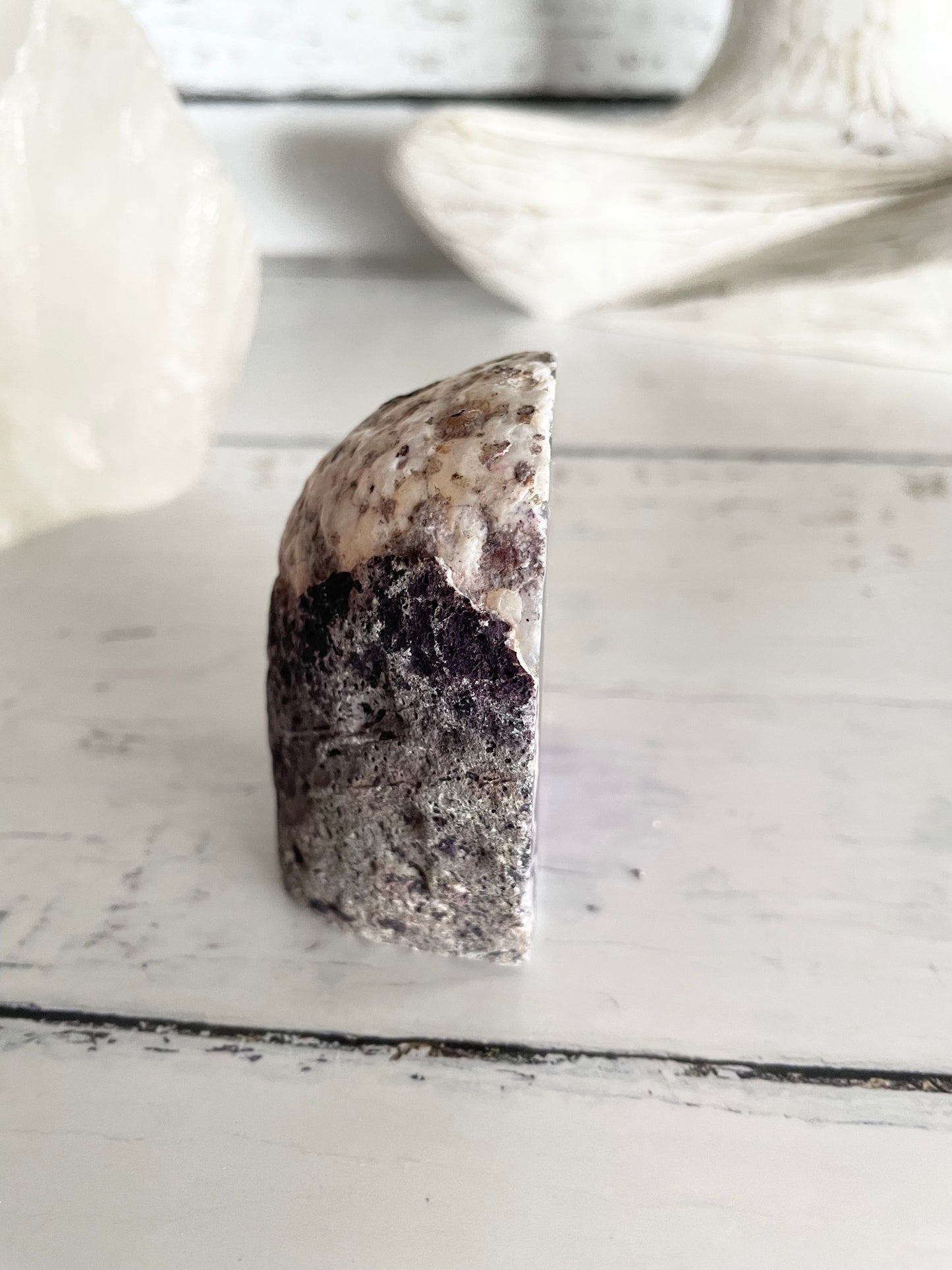 Agate Druzy Geode ~ Purple