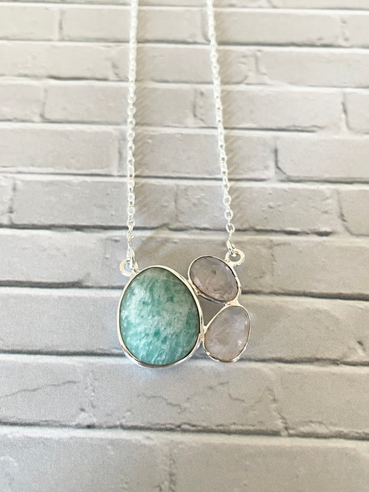 Amazonite & Rose Quartz Necklace