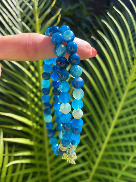 Blue Agate Healing Anklet