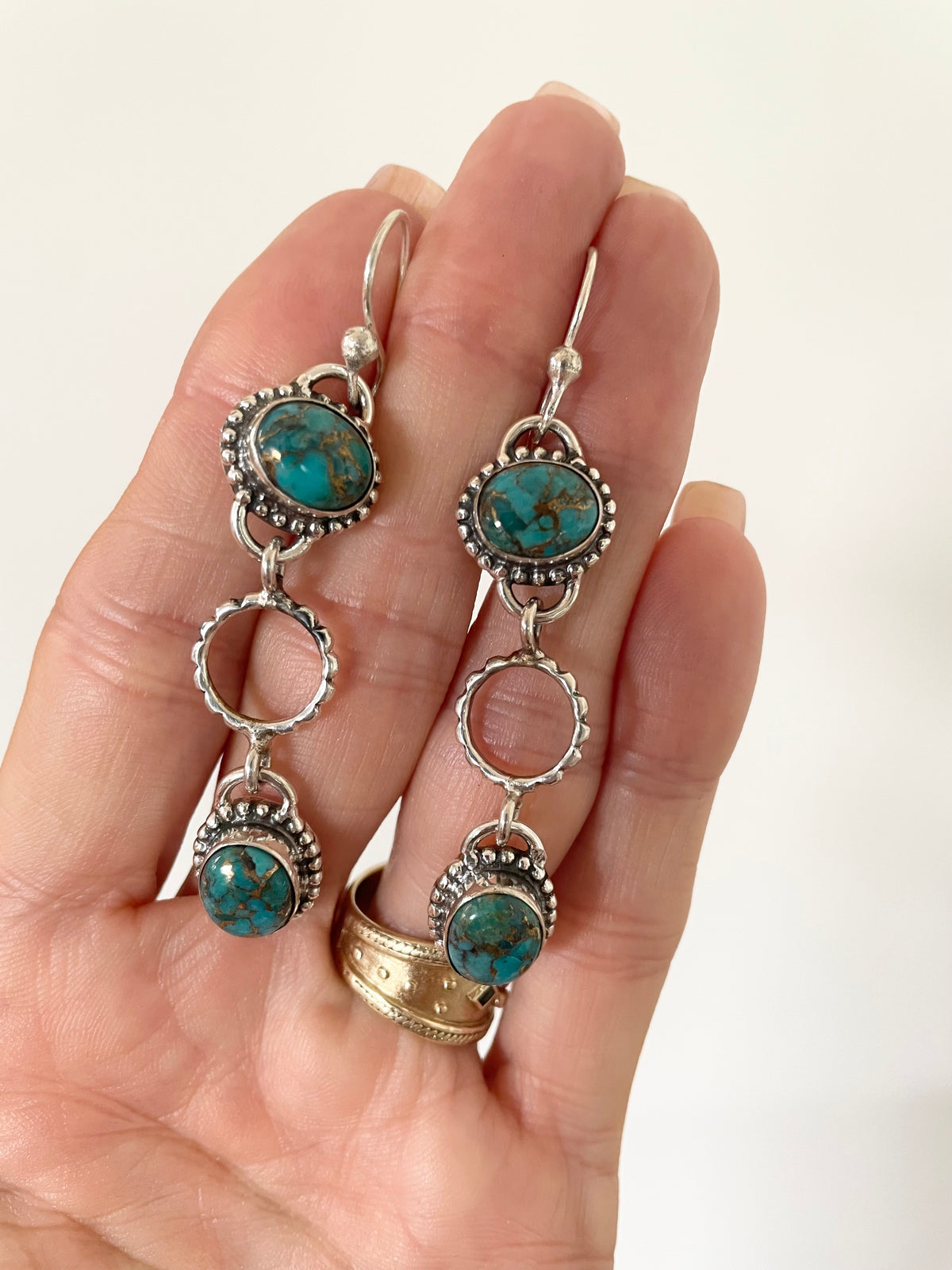 Blue Copper Turquoise Dangles