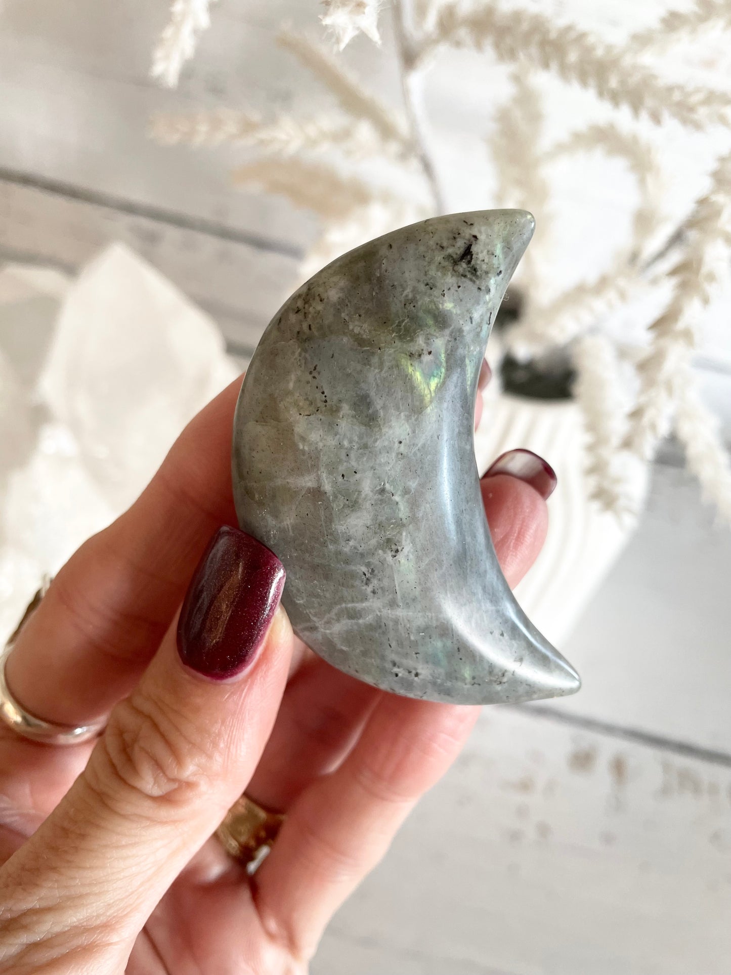 Labradorite Crescent Moon