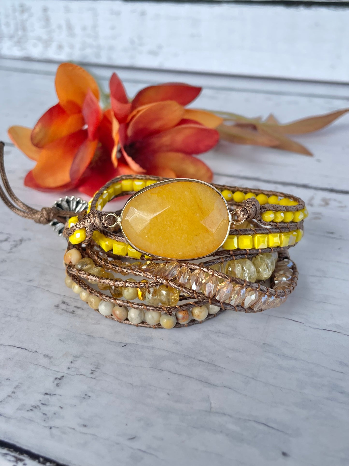 Bohemian 5 Wrap ~ Yellow Aventurine ~ Awakening