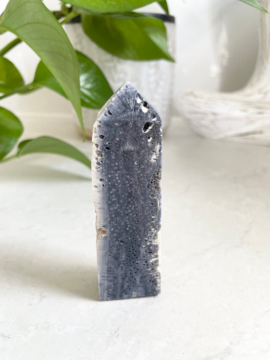 Blue coral jade Obelisk