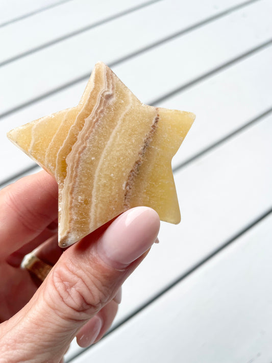 Orange Calcite Star