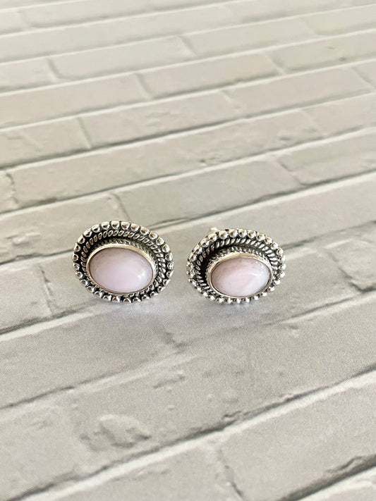 Pink Opal Studs