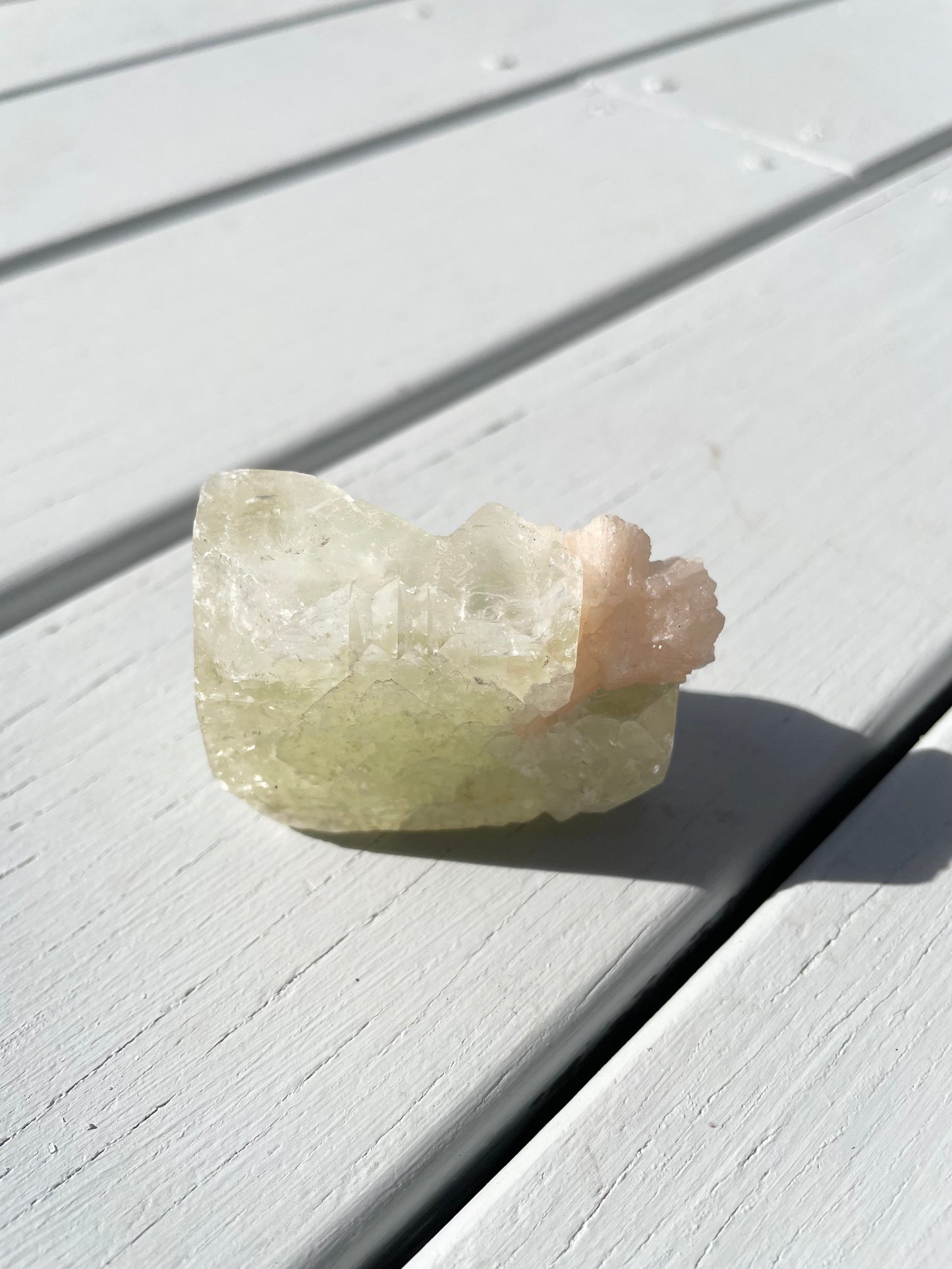 Green Apopyhllite Stilbite Cluster
