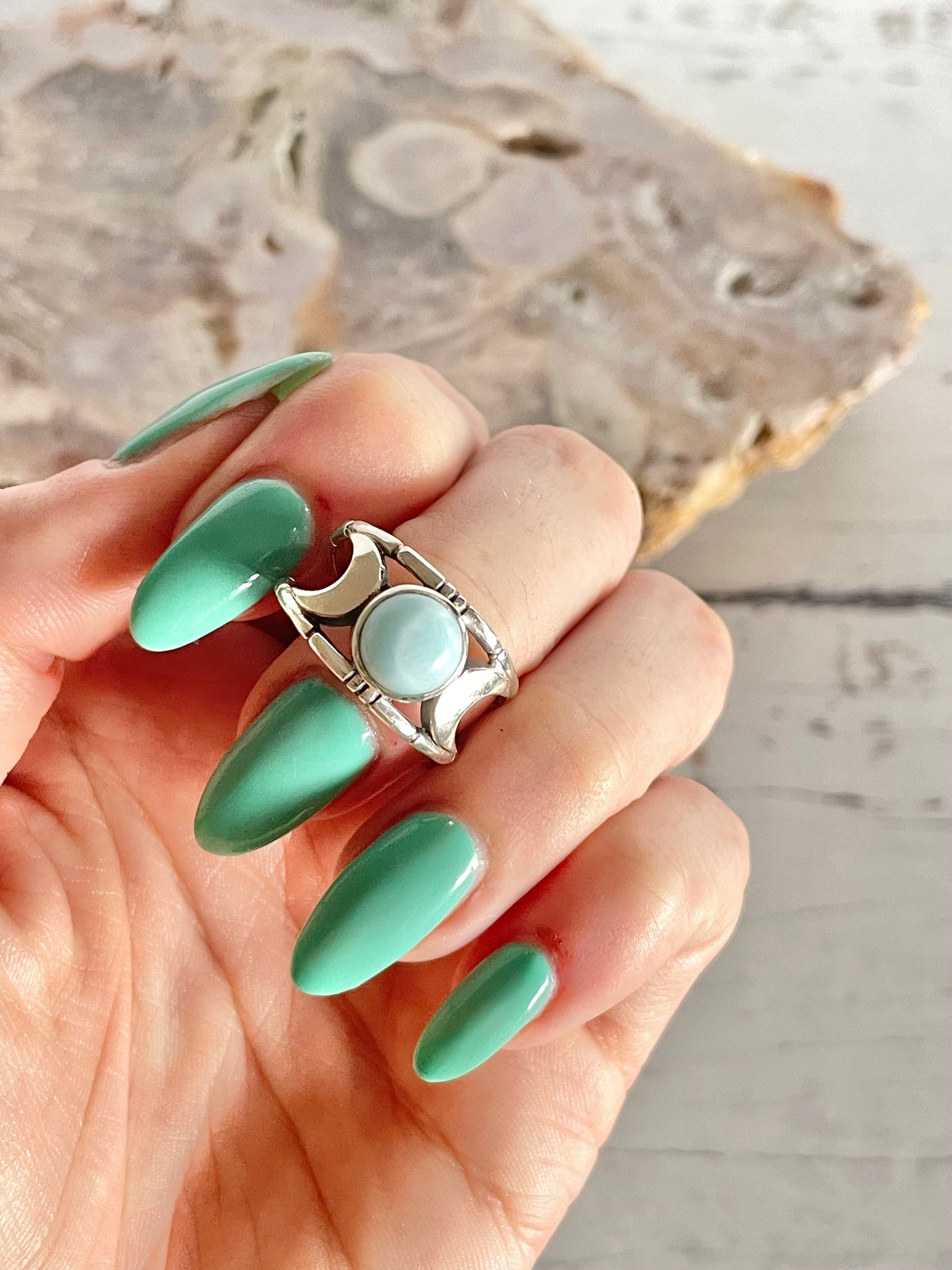 Larimar Ring ~ size 8.5