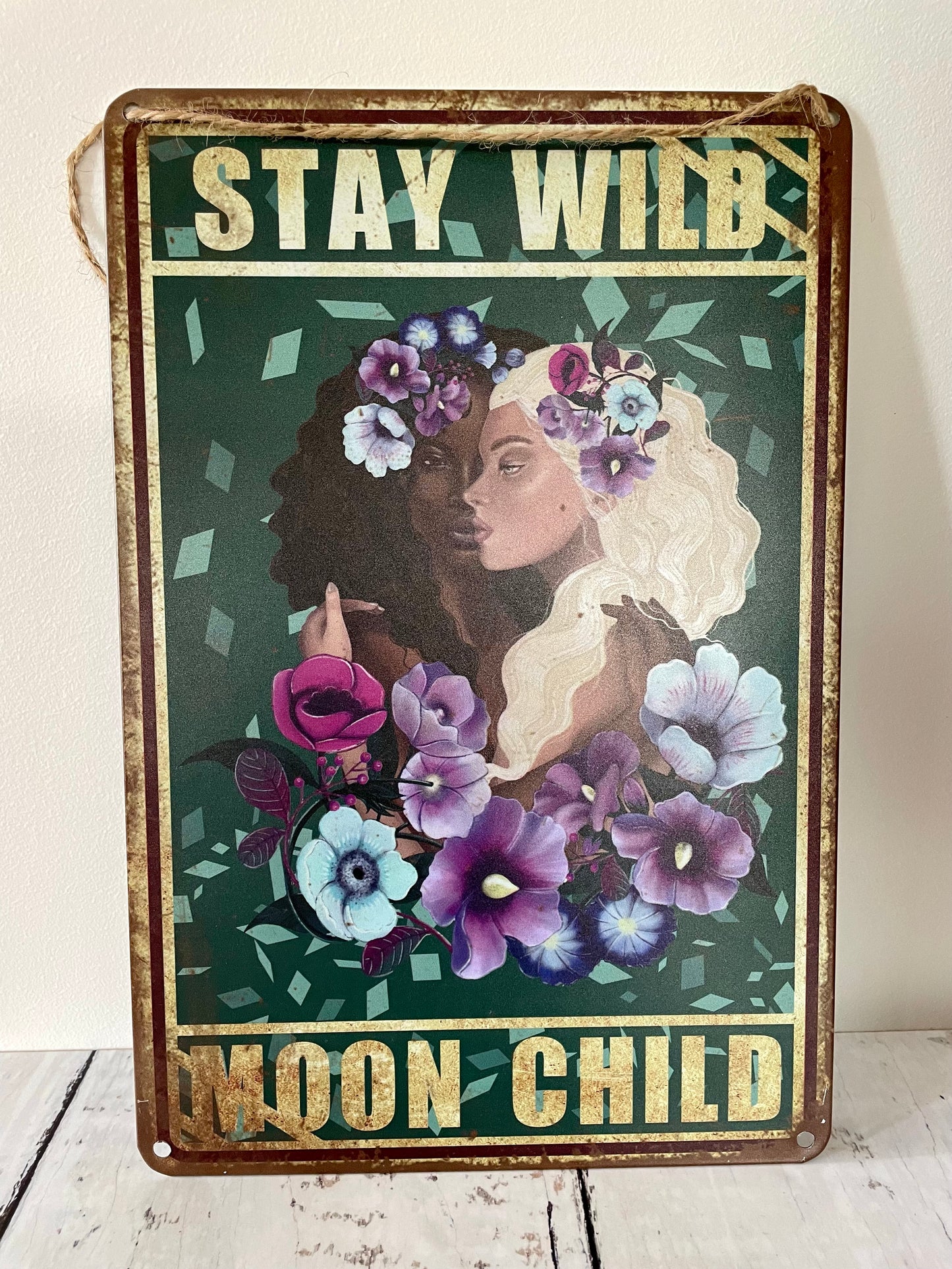 Rustic Sign - Moon Child