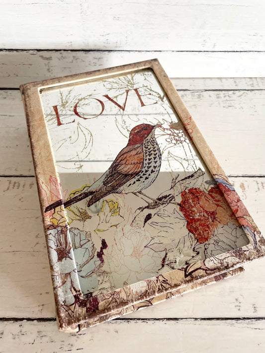 Book Case Jewellery/Trinket Box ~ Red Robin