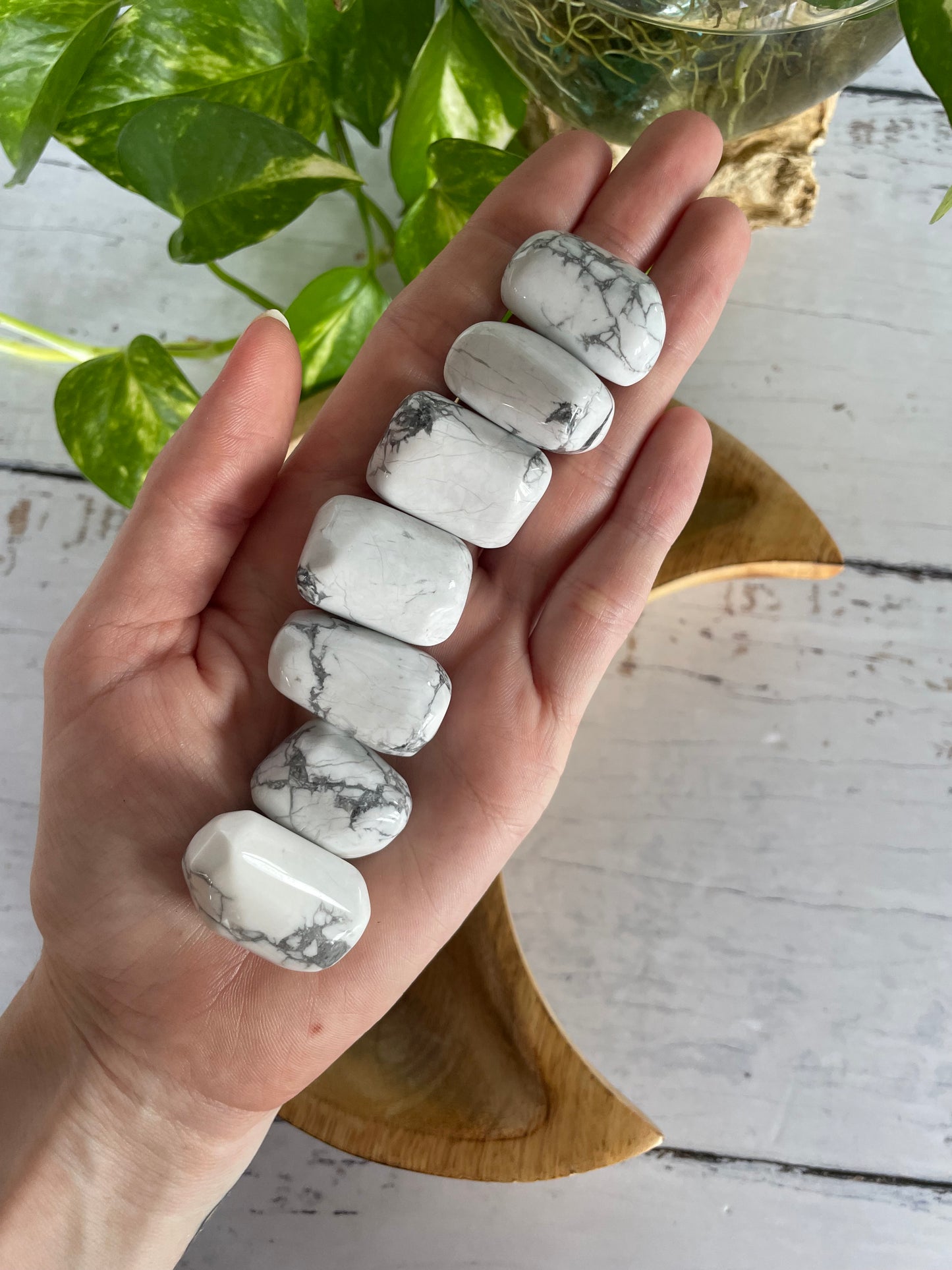 White Howlite Tumble Stones