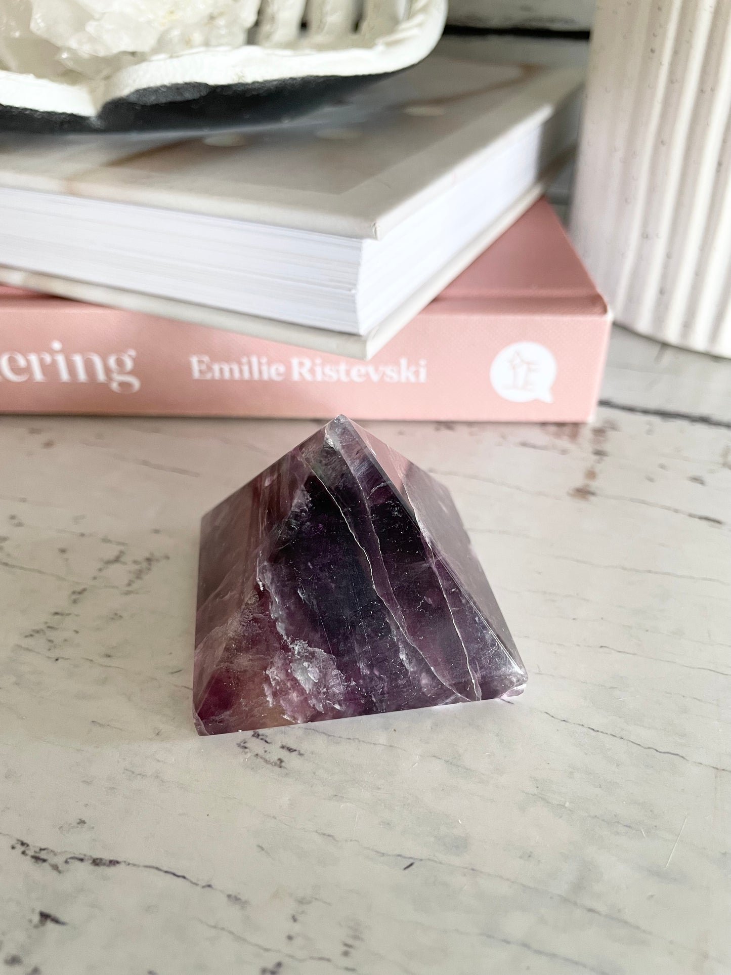 Rainbow Fluorite Pyramid
