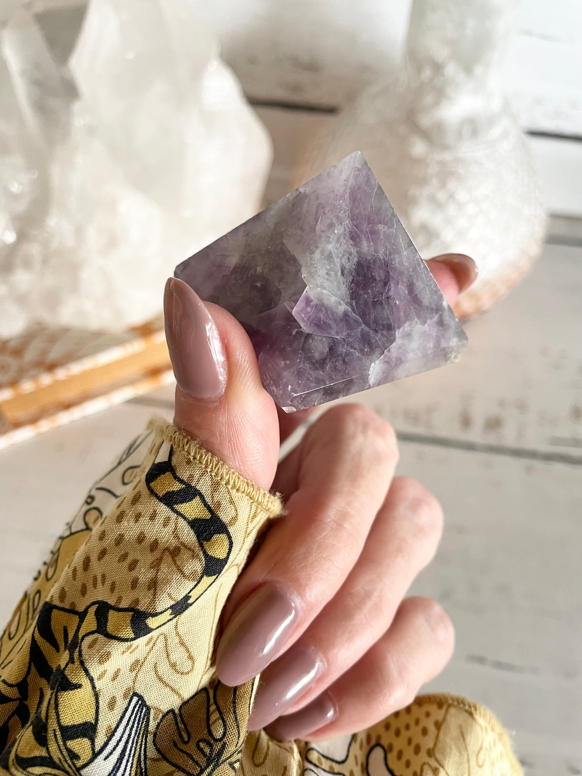 Rainbow Fluorite Pyramid