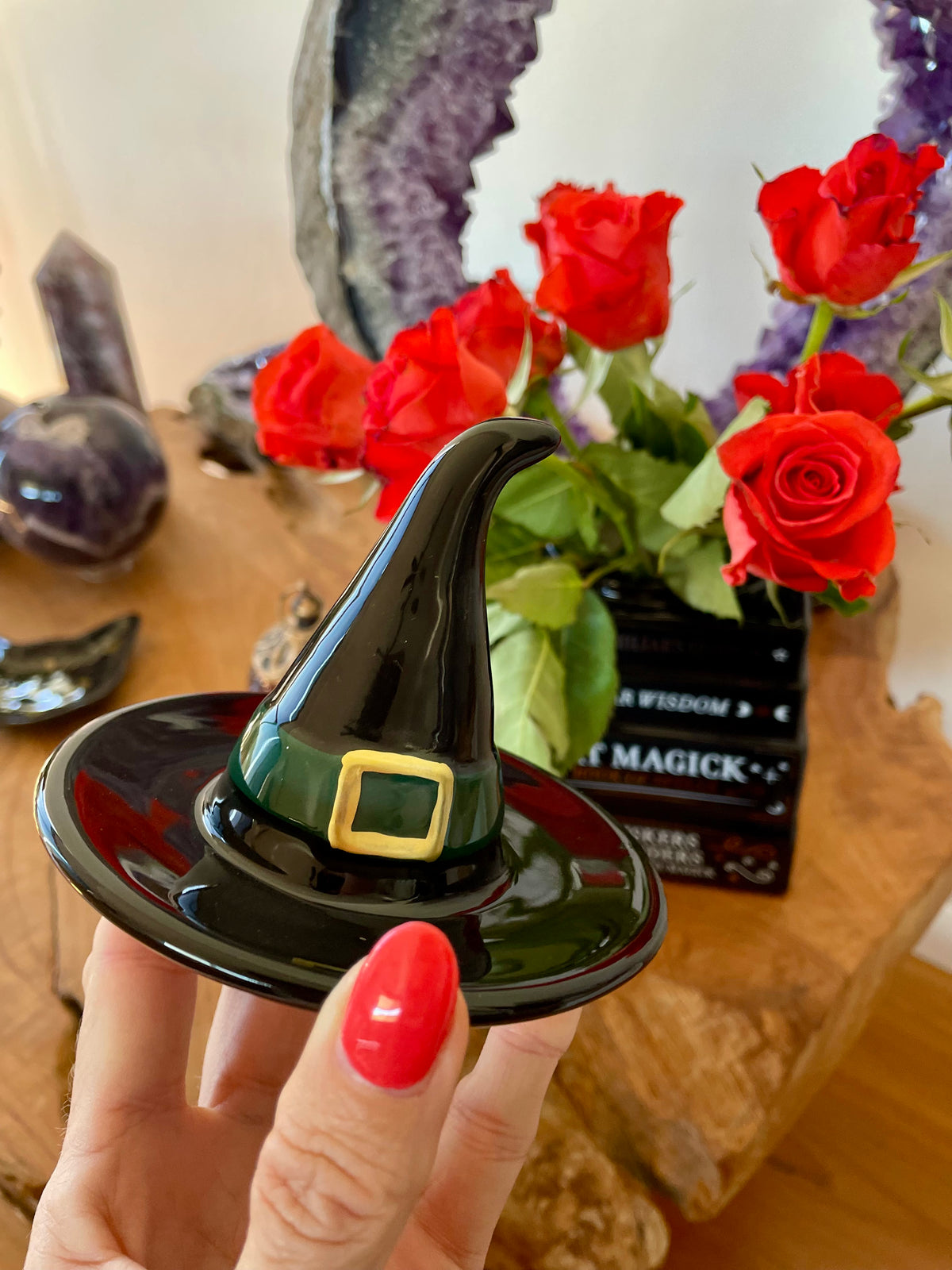 Black Pointy Hat Trinket Dish