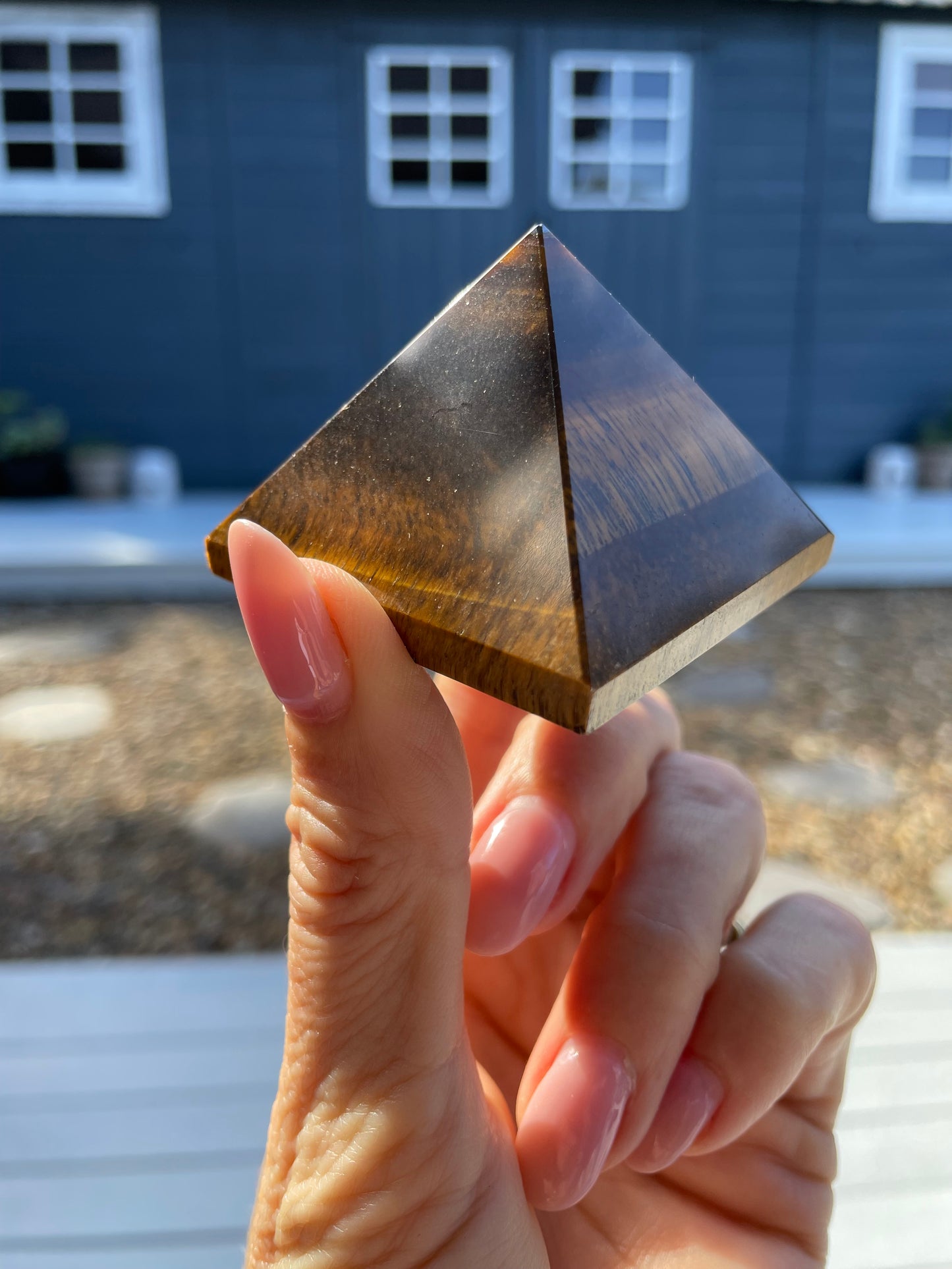 Tigers Eye Pyramid