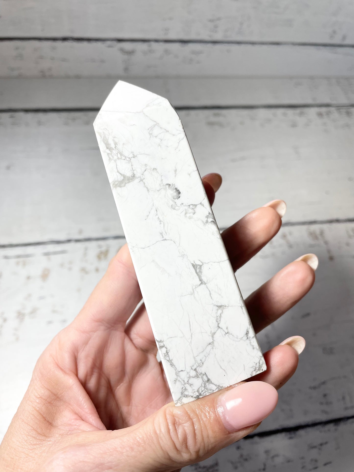 White Howlite Obelisk