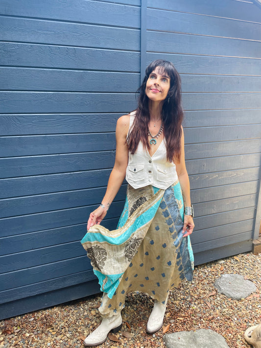 Upcycled Sari Skirt 12