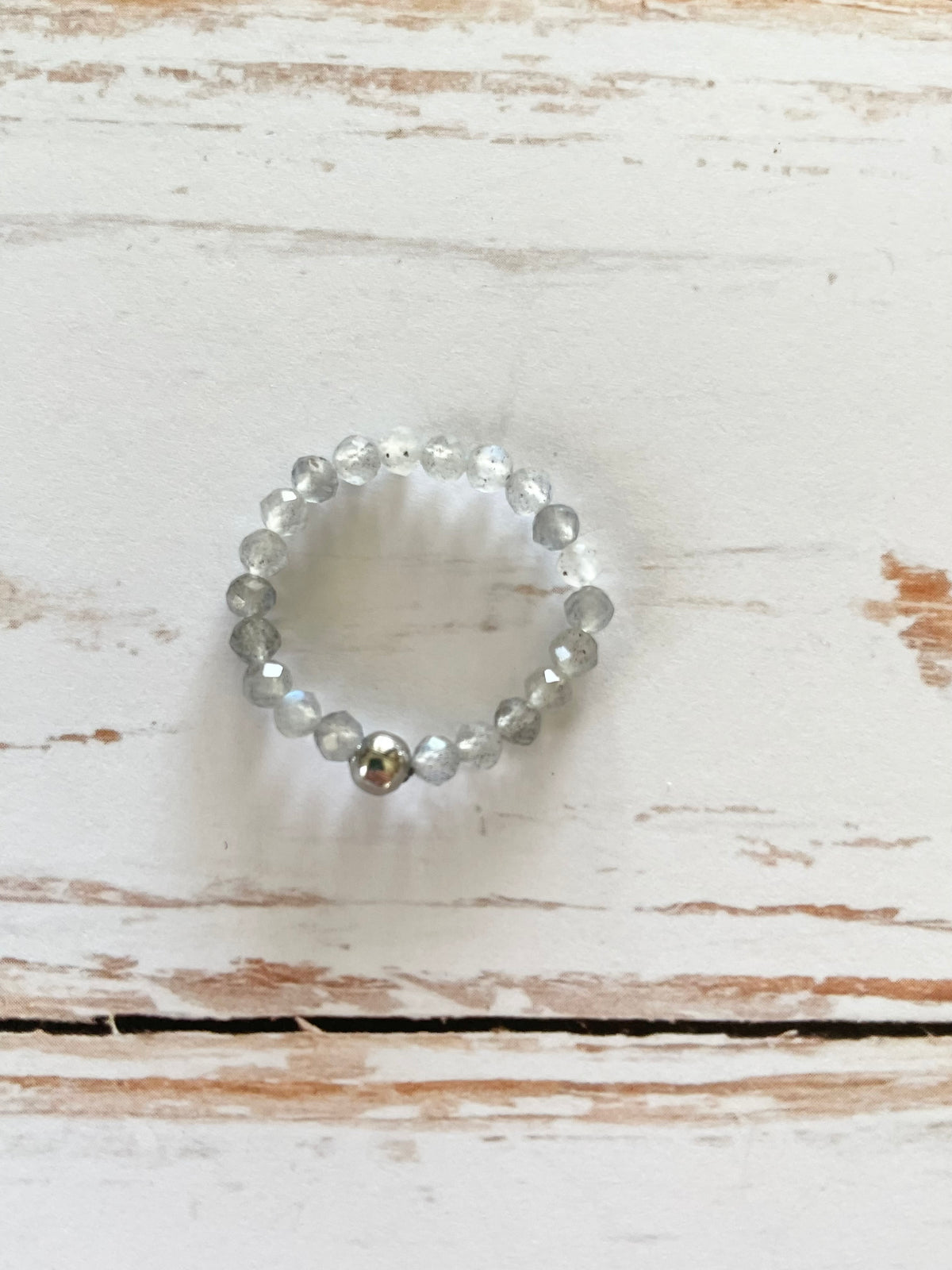 Faceted Labradorite Ring size 6-9