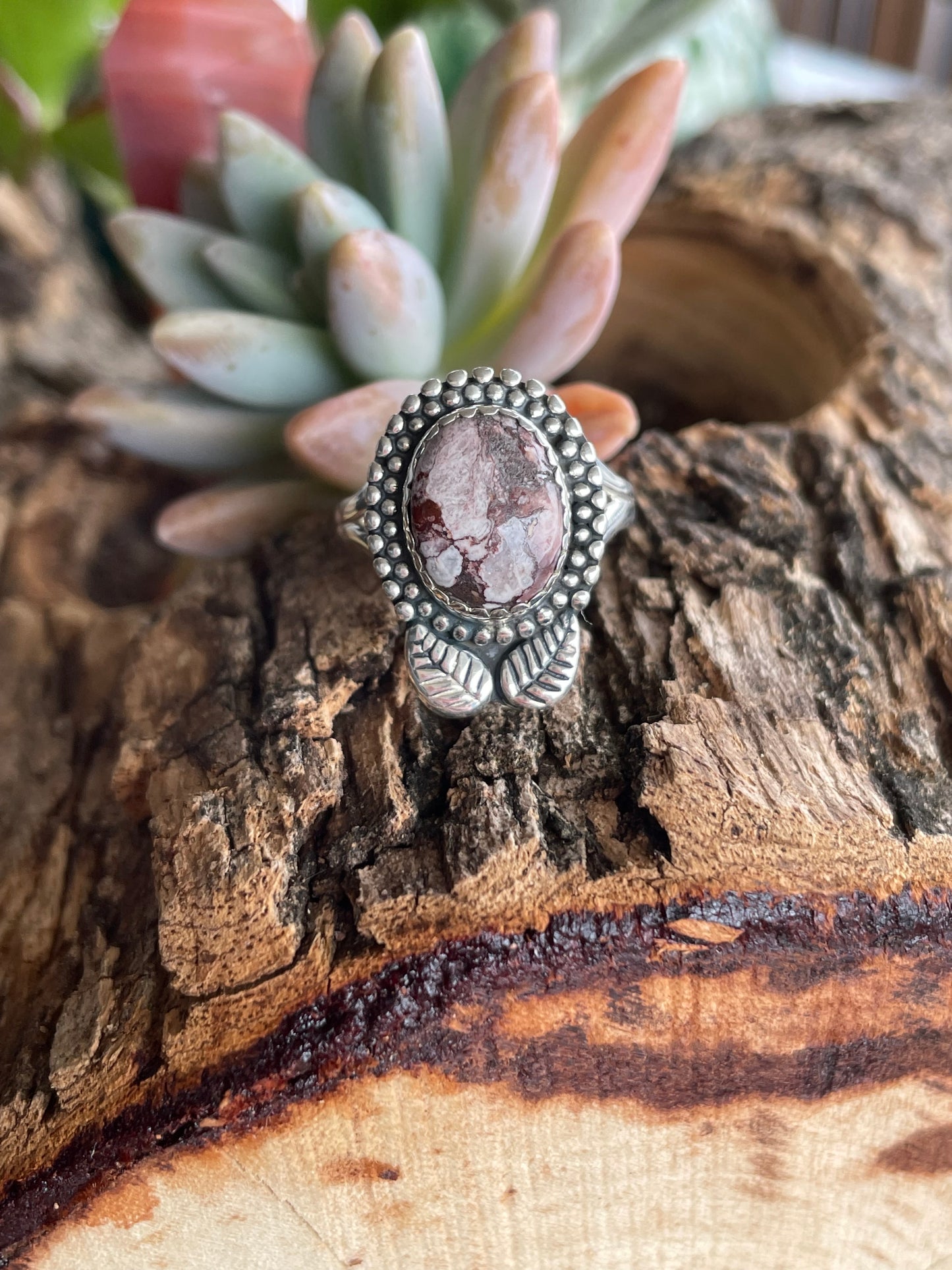 Mexican Wild Horse Magnesite Silver Ring