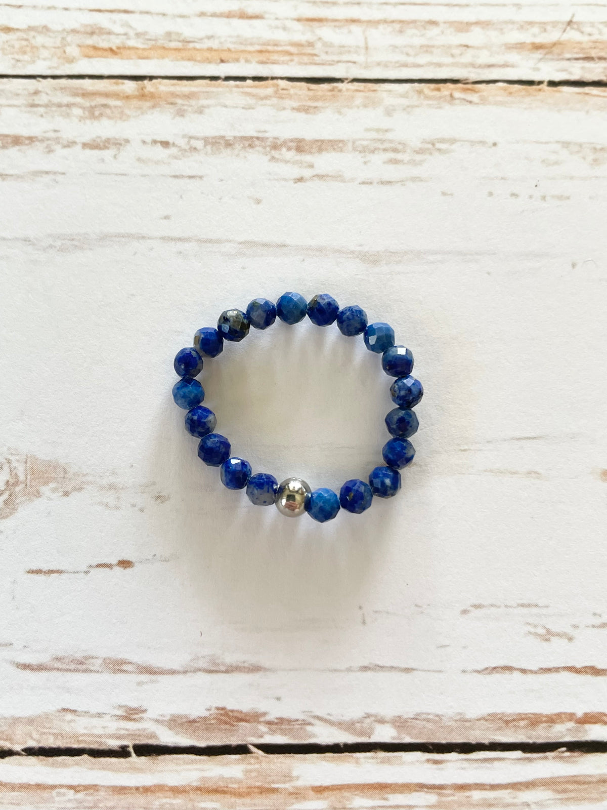 Faceted Lapis Lazuli Ring size 6-9