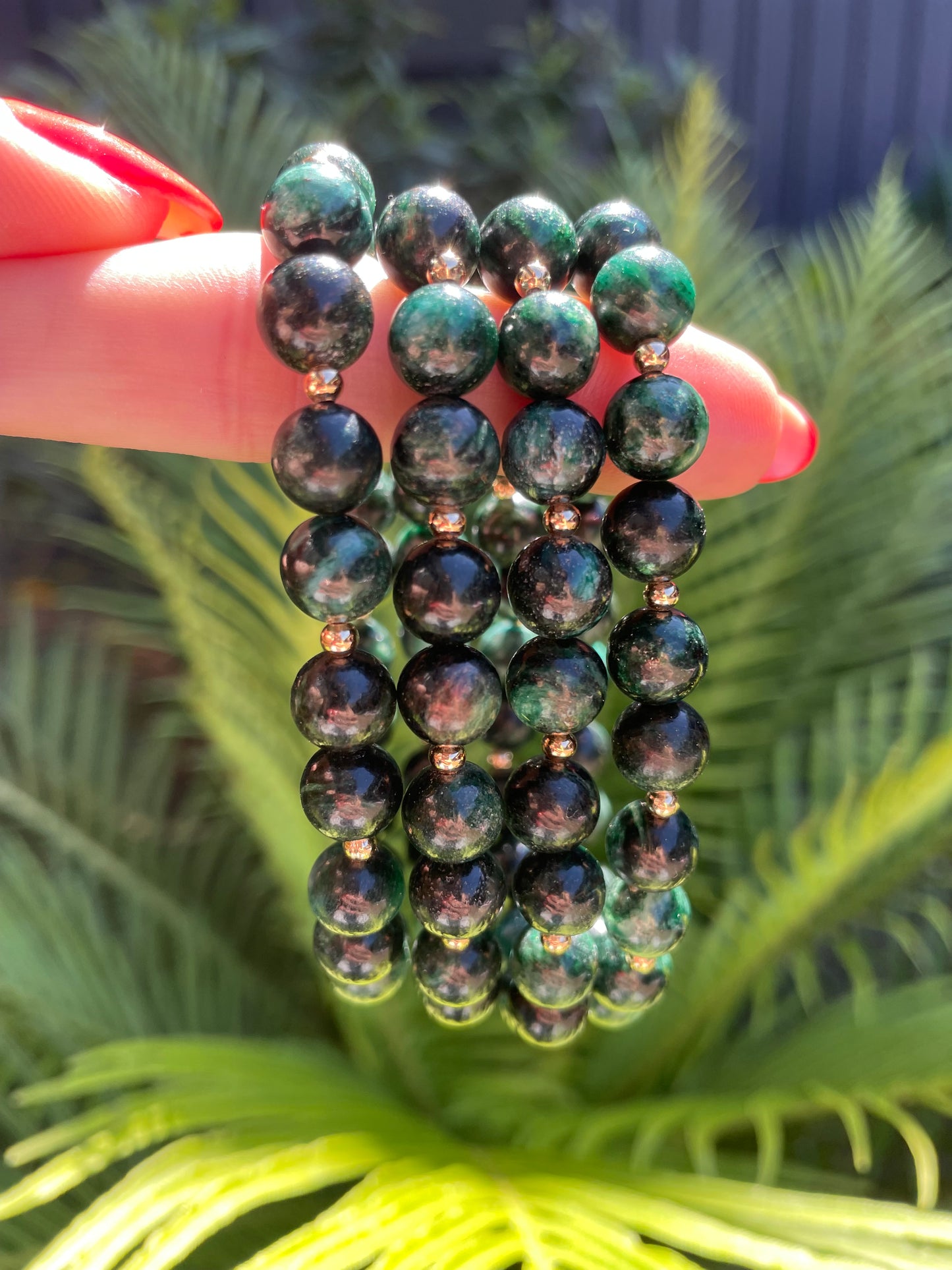 Emerald/Gold Healing Bracelet