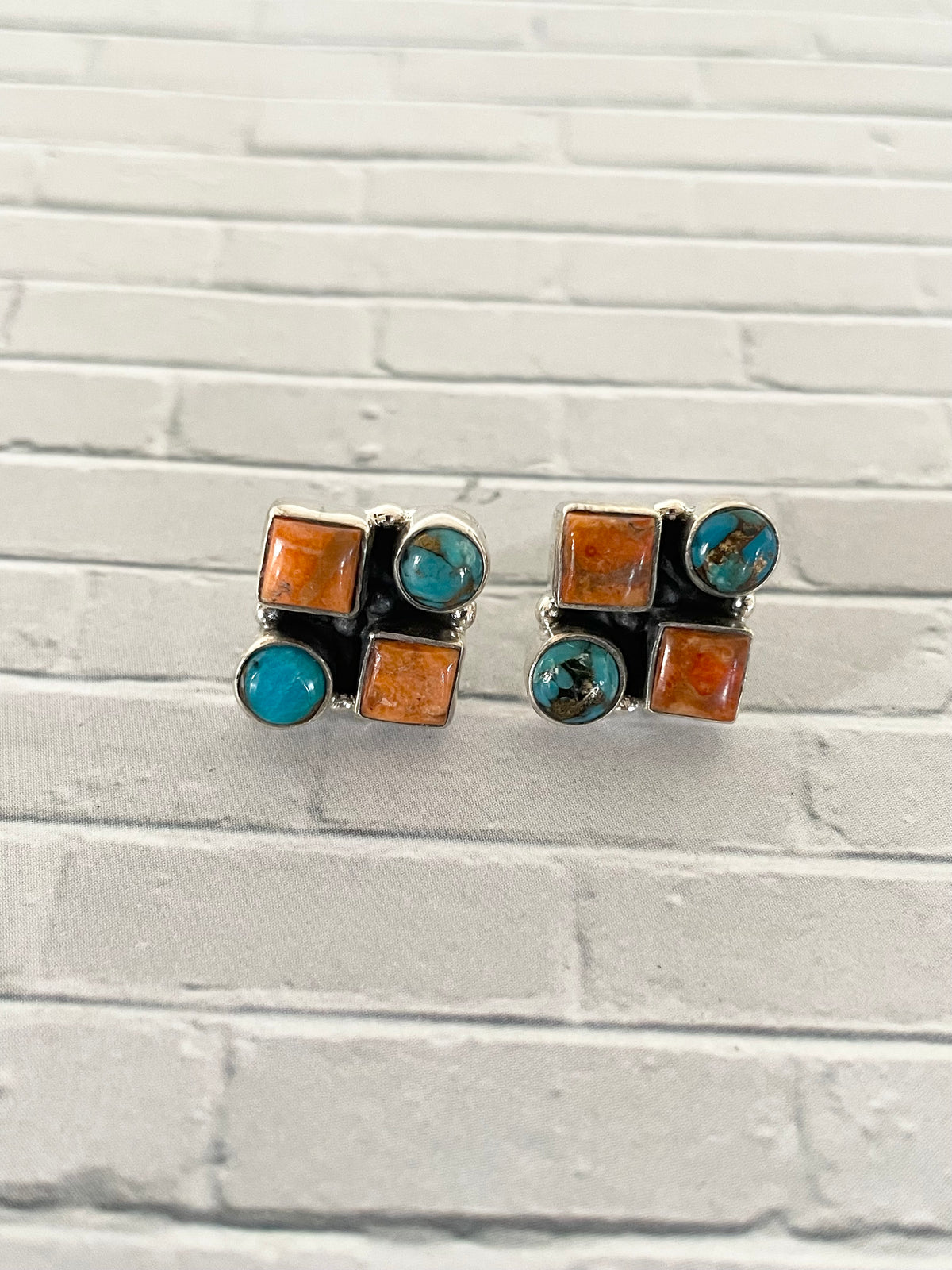 Mojave Turquoise & Copper Turquoise Studs