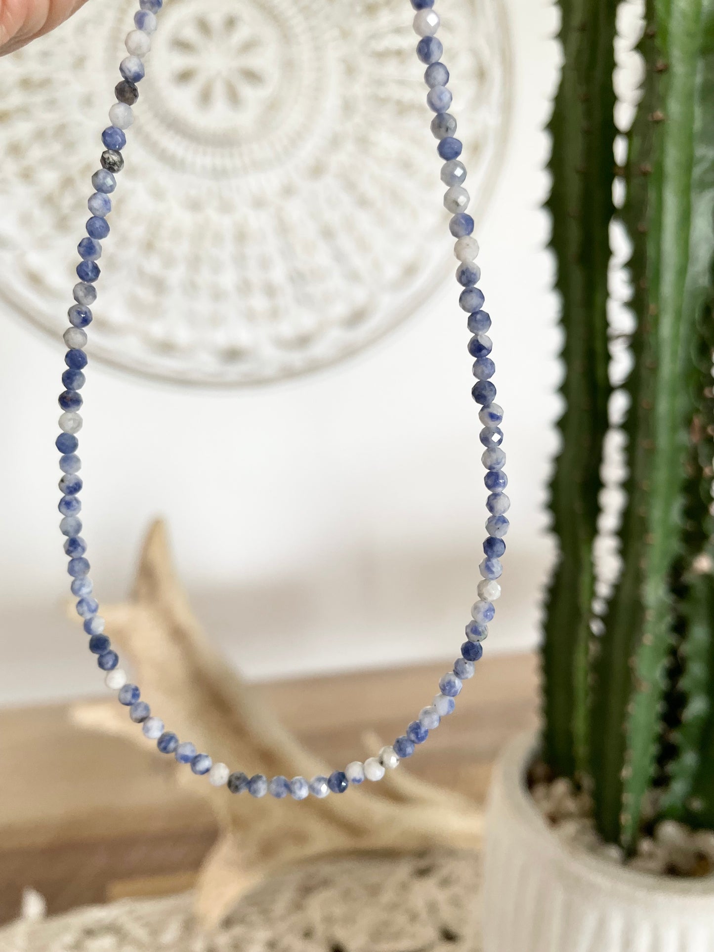 Blue Quartz Faceted Necklace