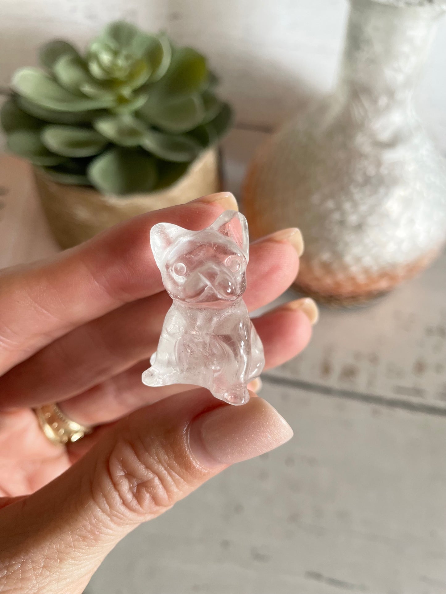 Clear Quartz French Bulldog