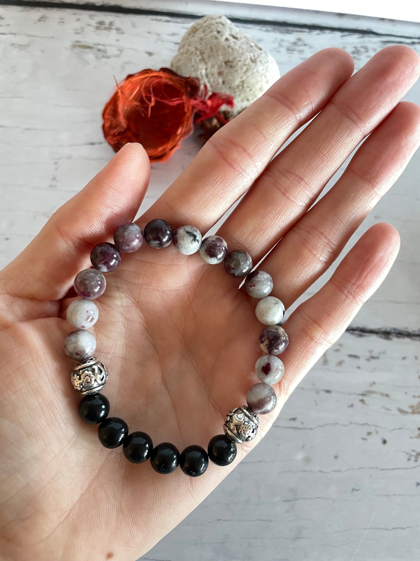 Rubellite & Shungite LOVE Healing Bracelet ©️