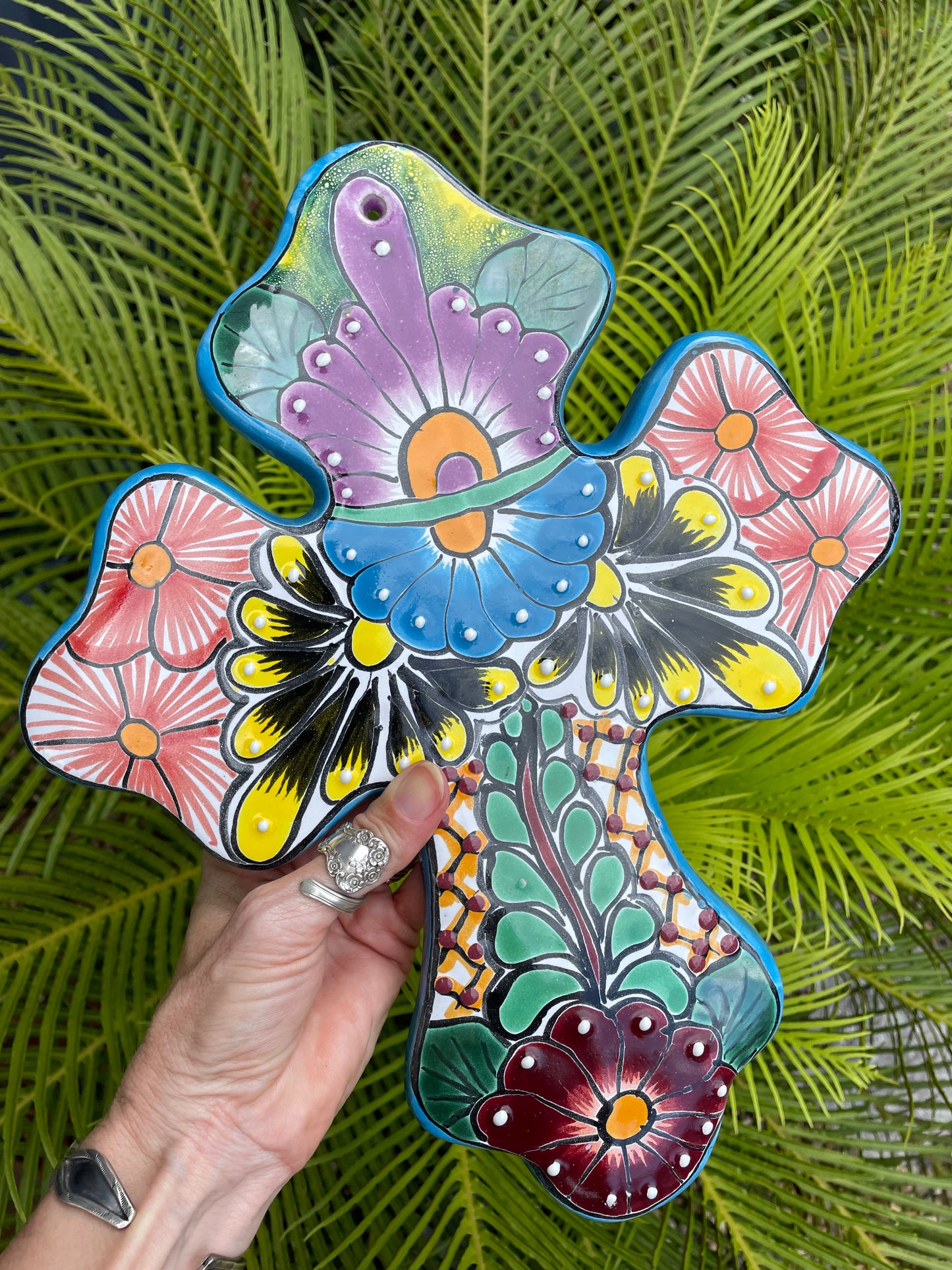 Mexican Talavara Cross ~ Extra Large