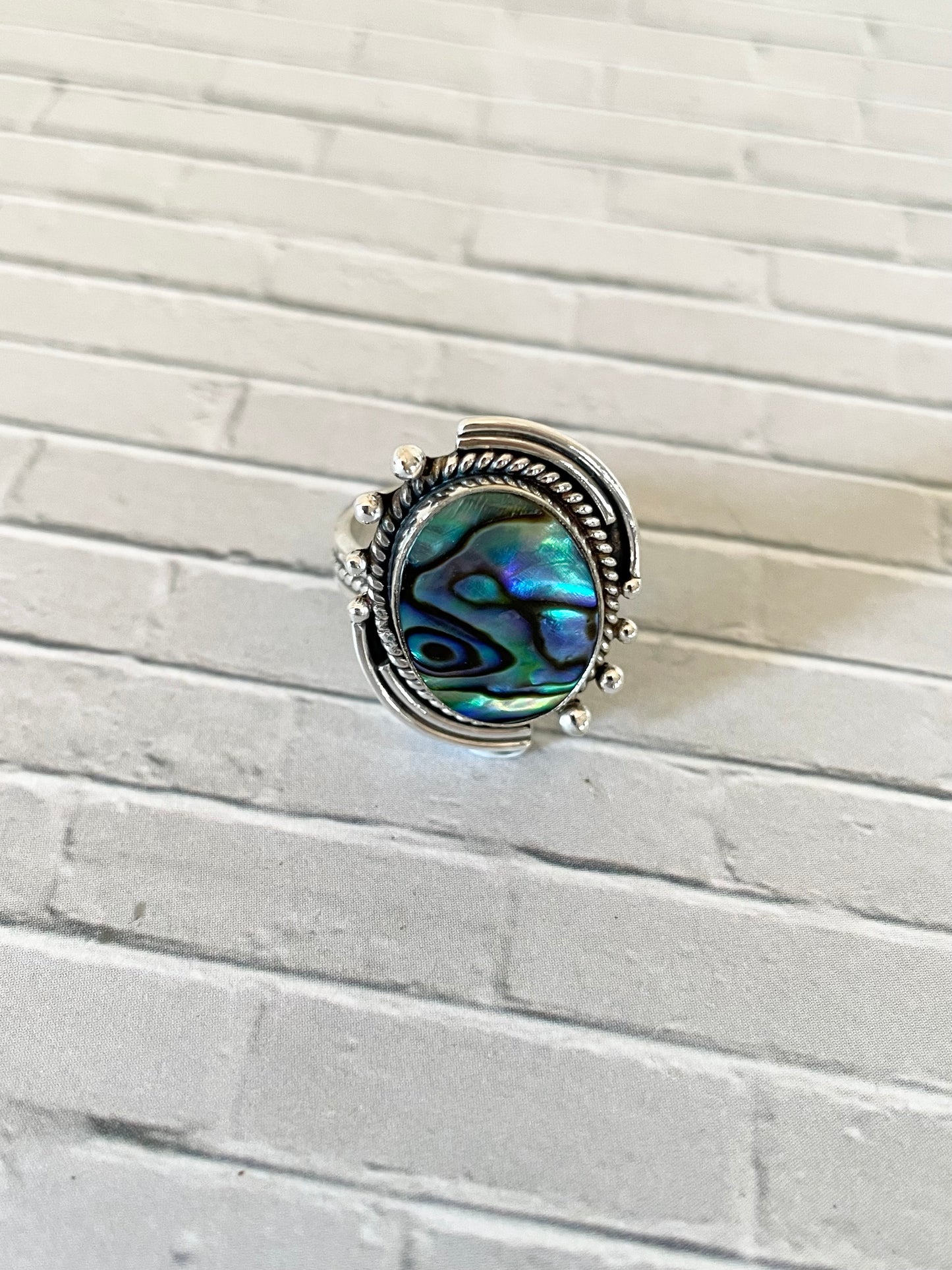 Abalone Shell ring ~Adjustable size 6-10