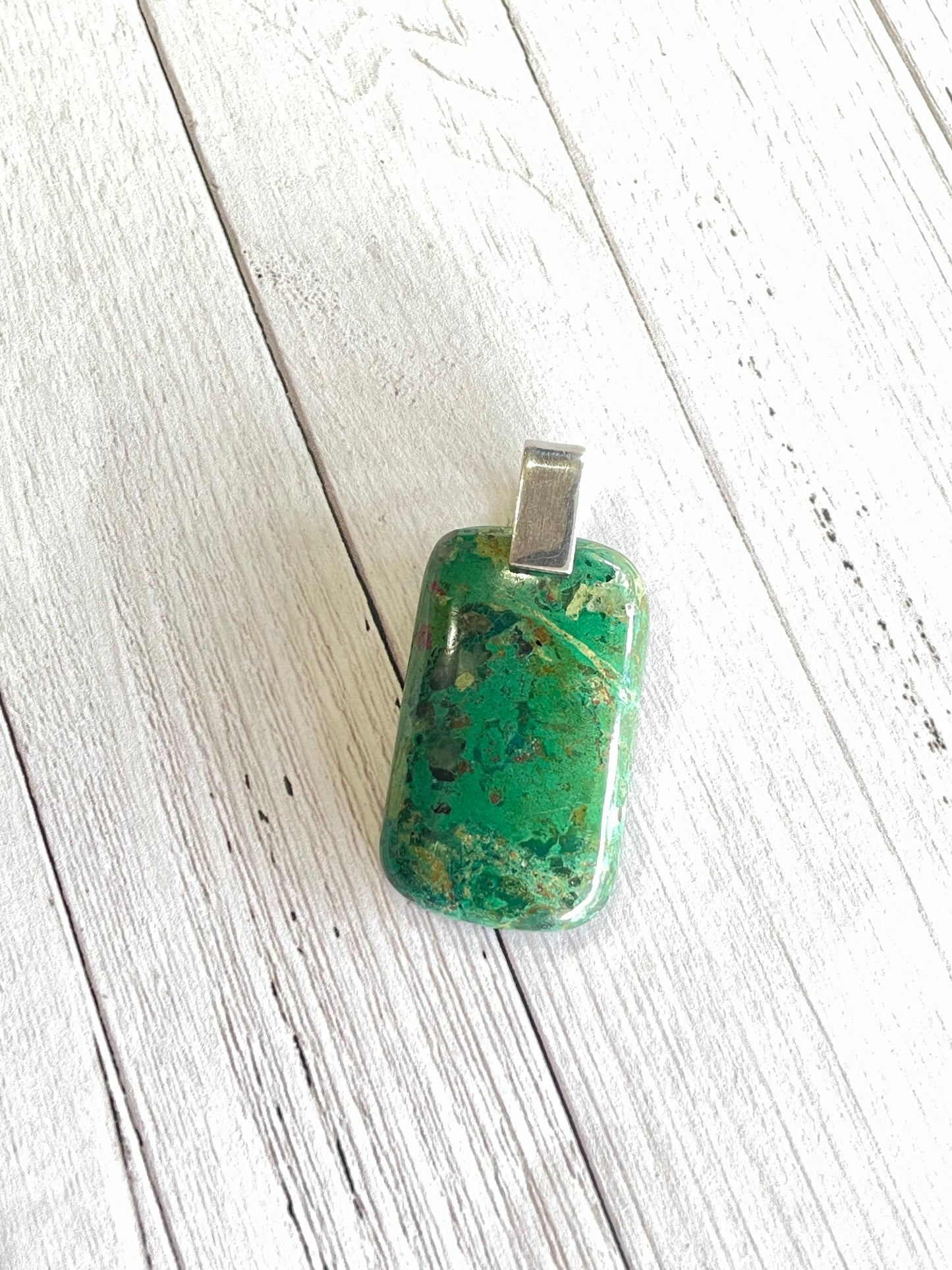 Malachite & Quartz Pendant