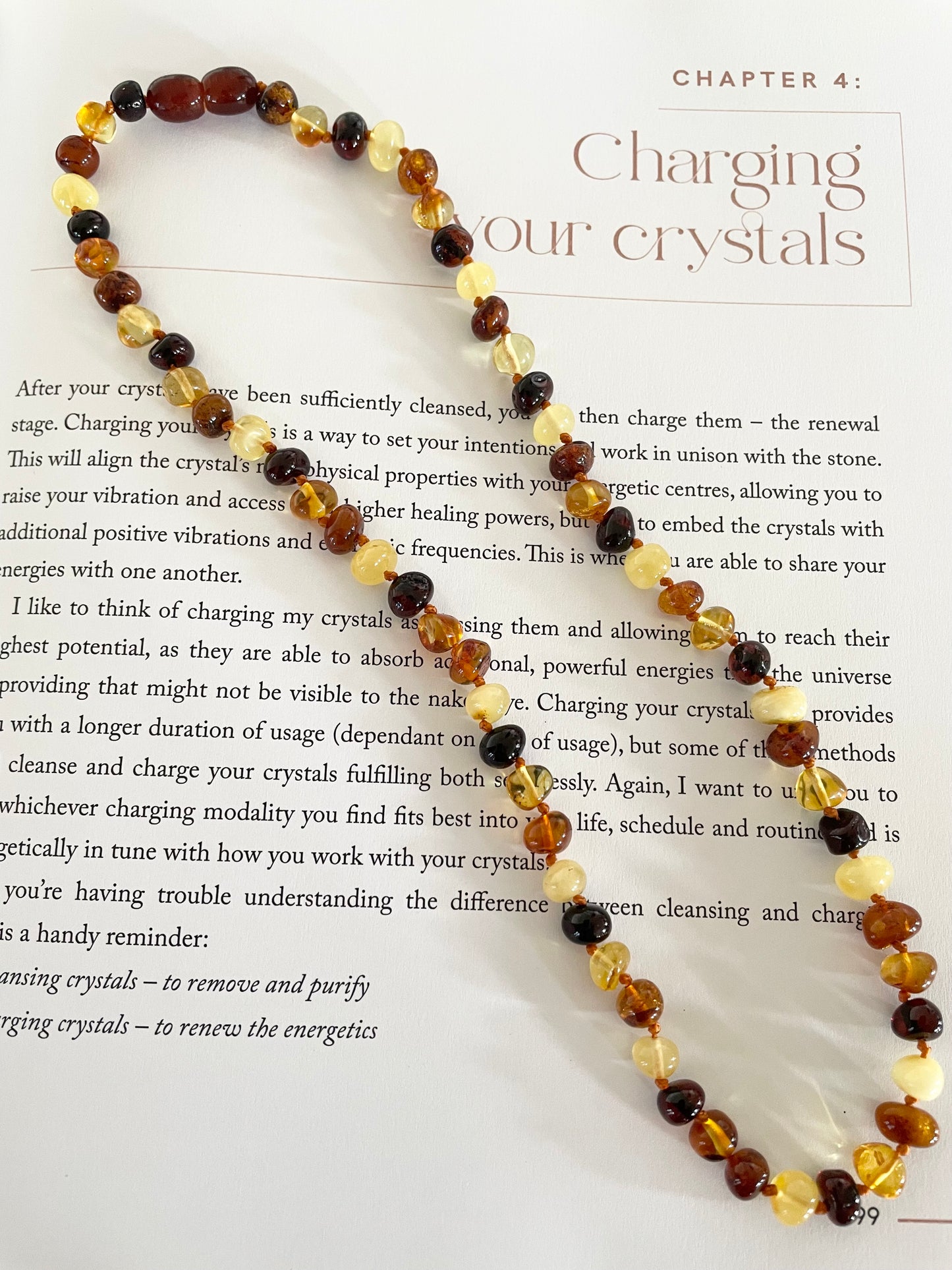 Amber Necklace ~ Multi Tone