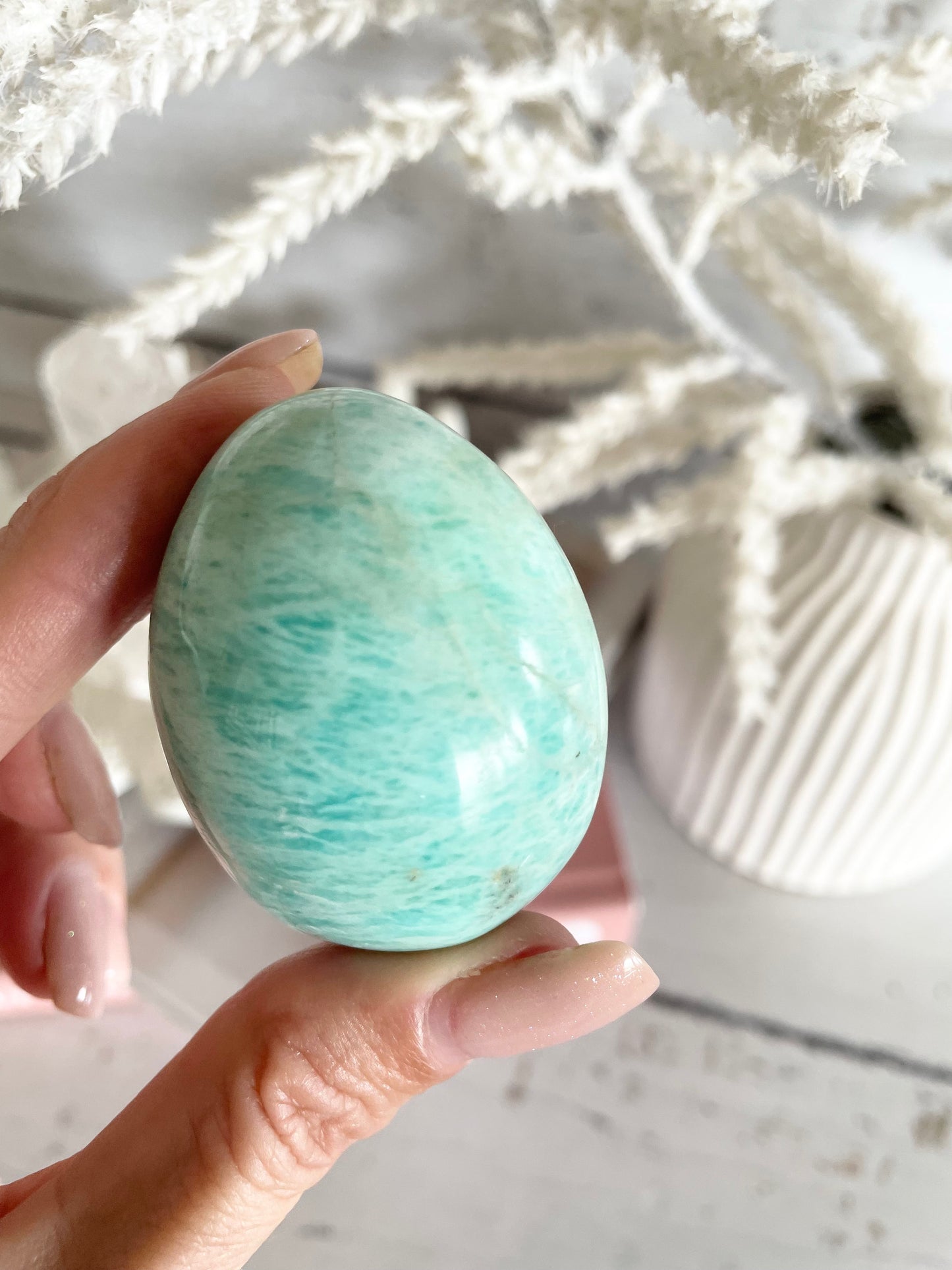 Amazonite Egg with holder