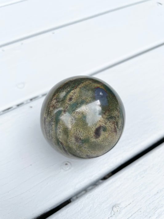 Bloodstone Sphere Includes Holder