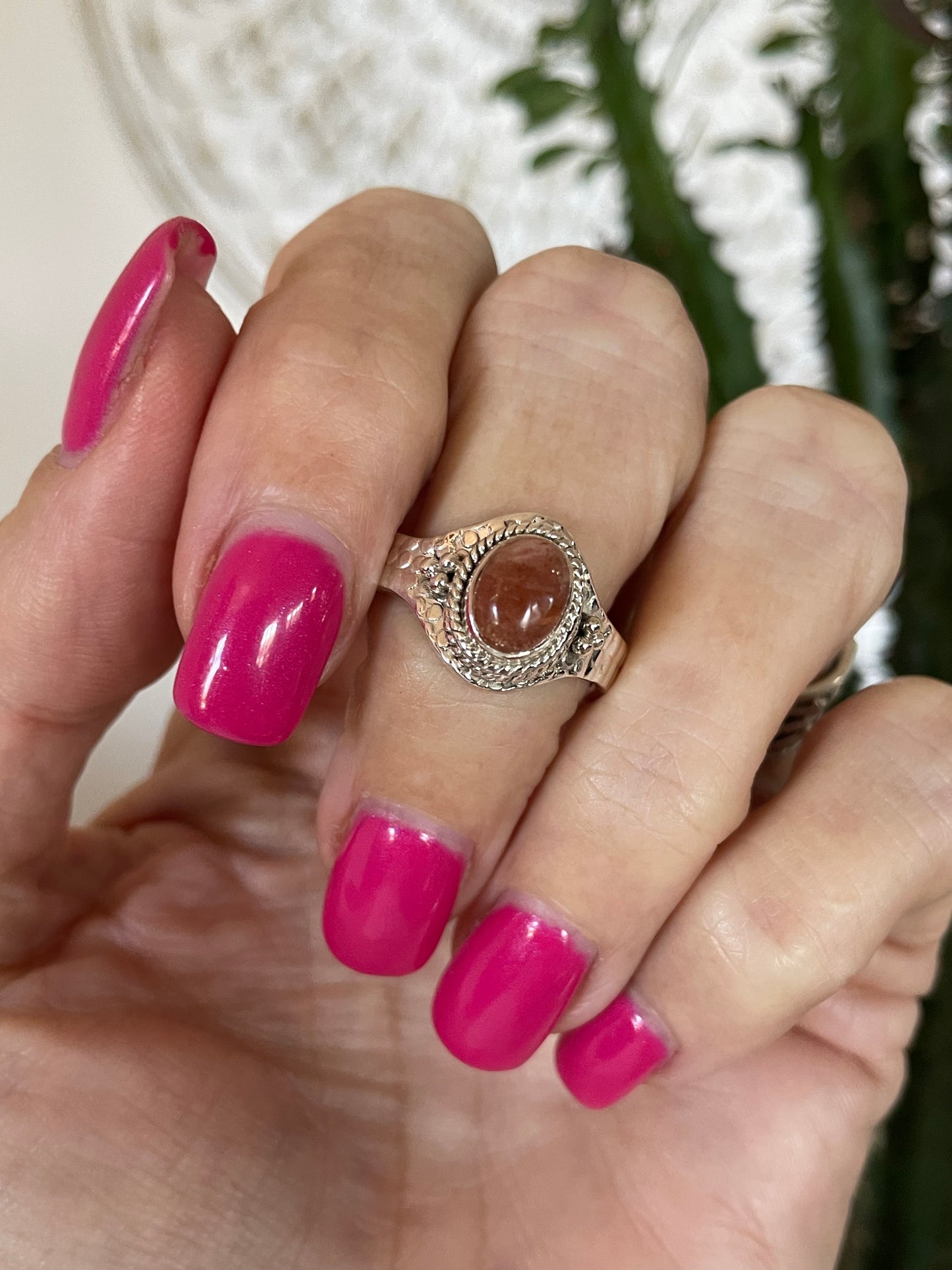 Sunstone Ring adjustable ~ sizes 6.5-10