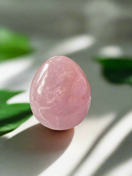Rose Quartz Egg with holder
